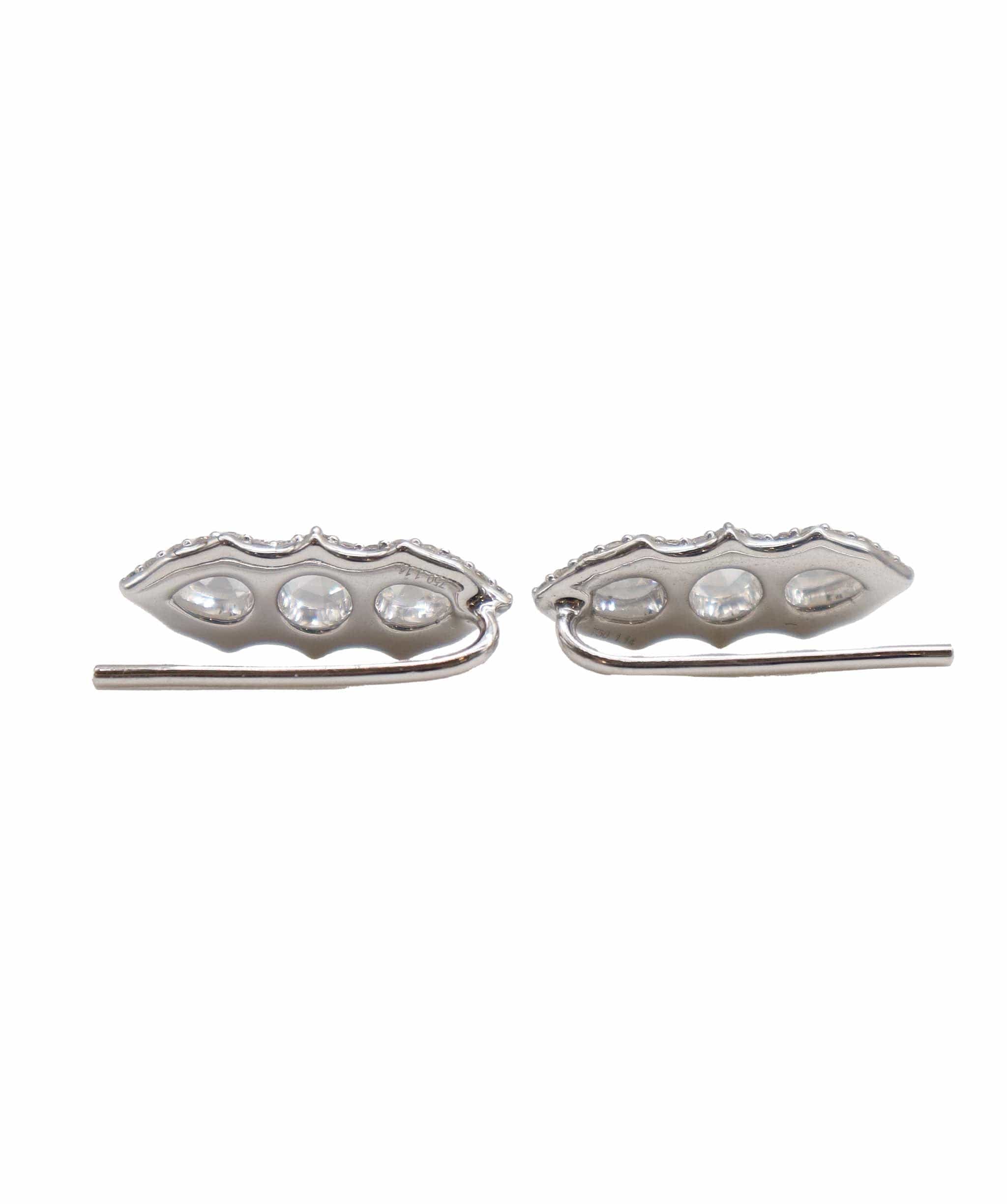 Luxury Promise White Pear Rosecut White Rosecut Small Diamonds TW:1.14CT GOLD: 2.81G  E7906