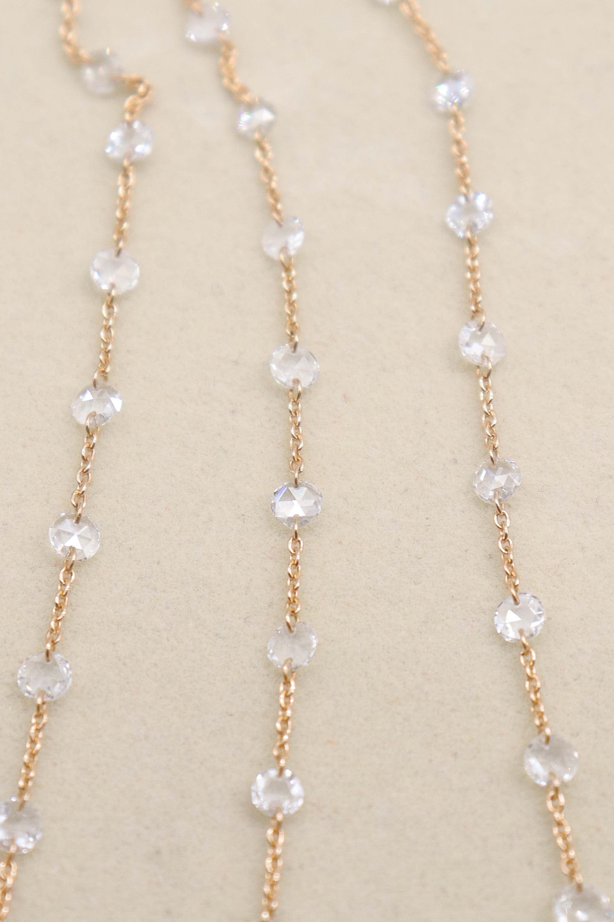Luxury Promise White Rosecut 3DRIL TW:2.43CT GOLD:2.82G B3378