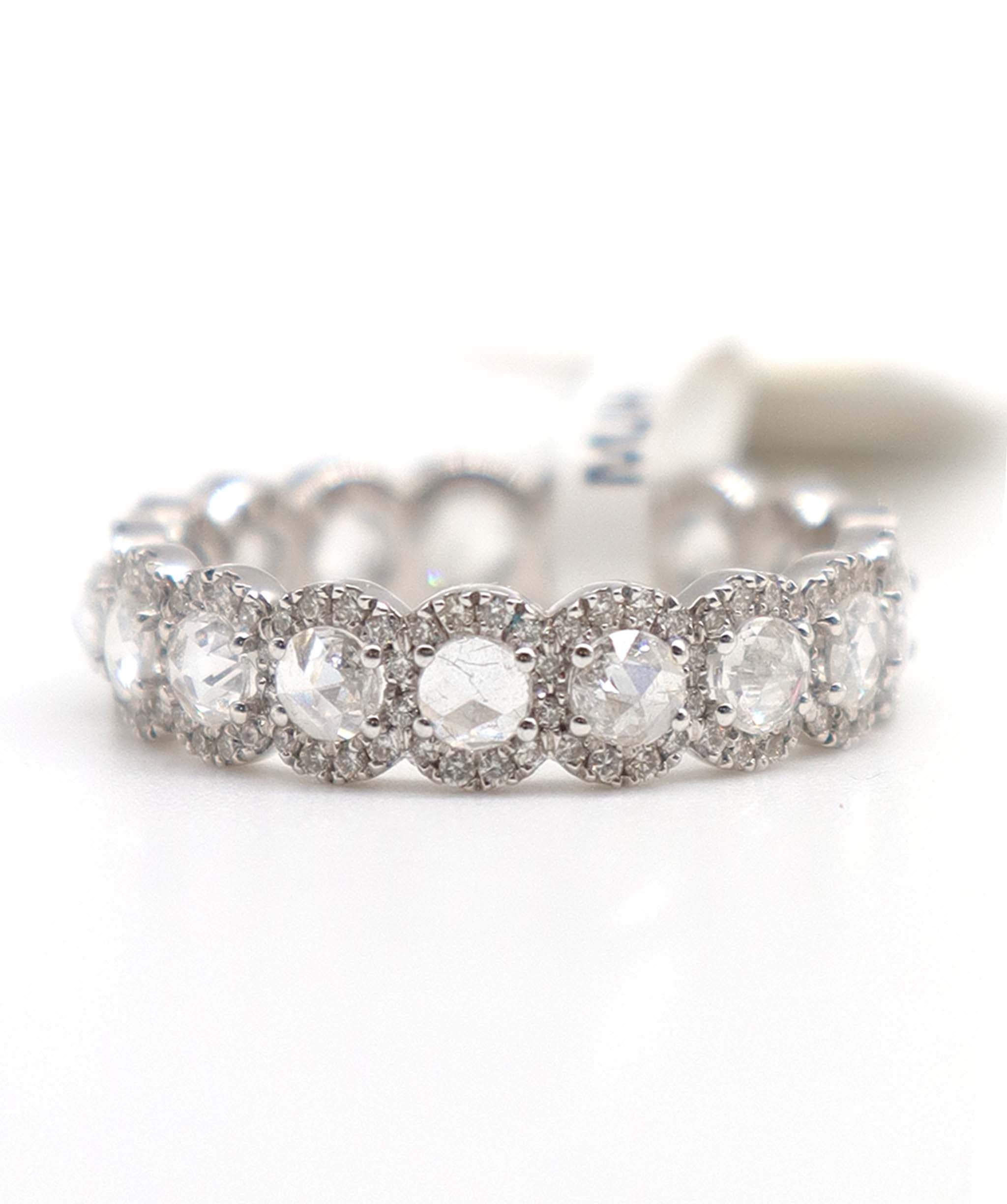 Luxury Promise White Rosecut with Small Diamonds , TW :1.49ct Gold: 3.06g R3186