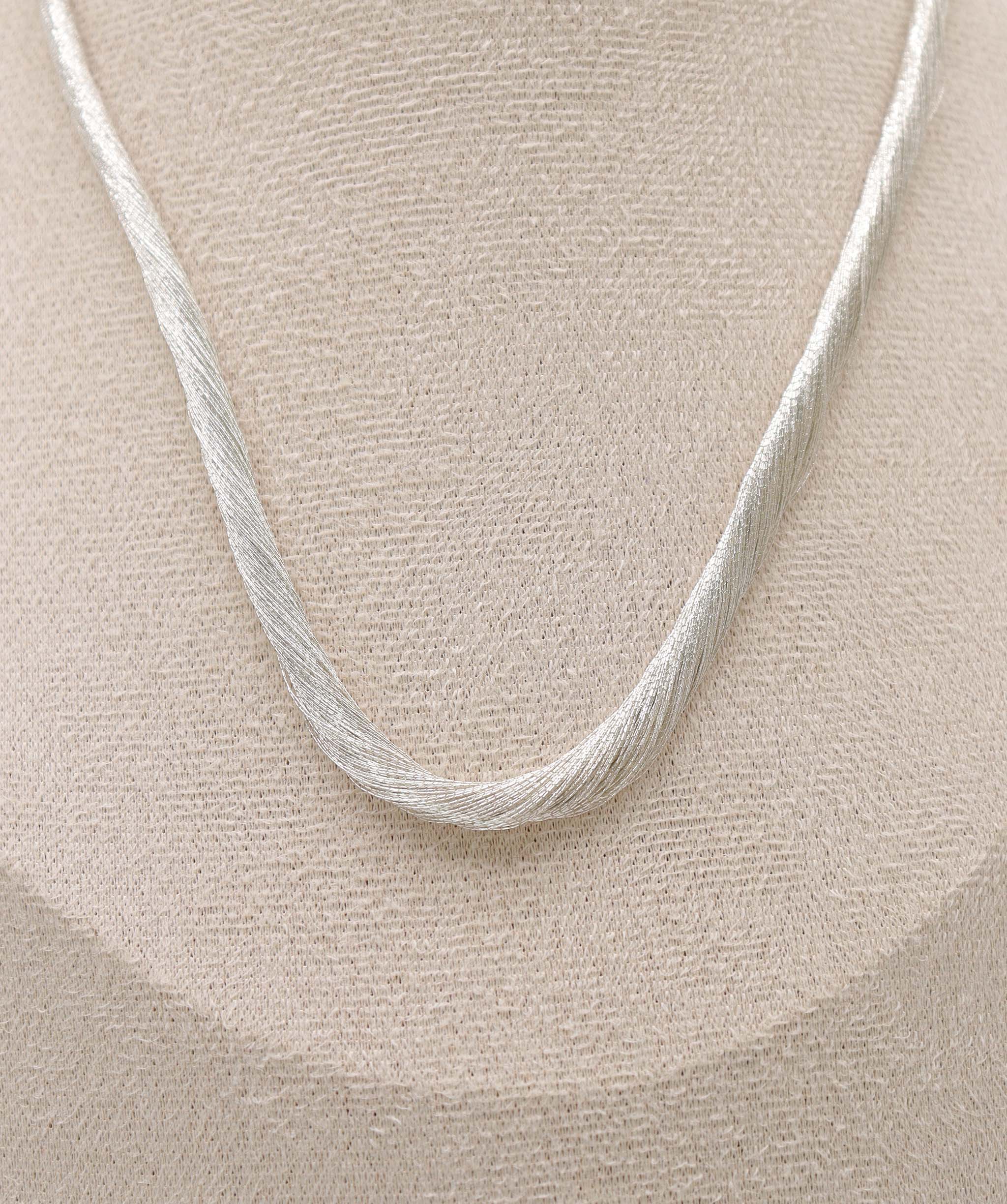 Luxury Promise White Silver cord made of Japanese Silk DXBD0184