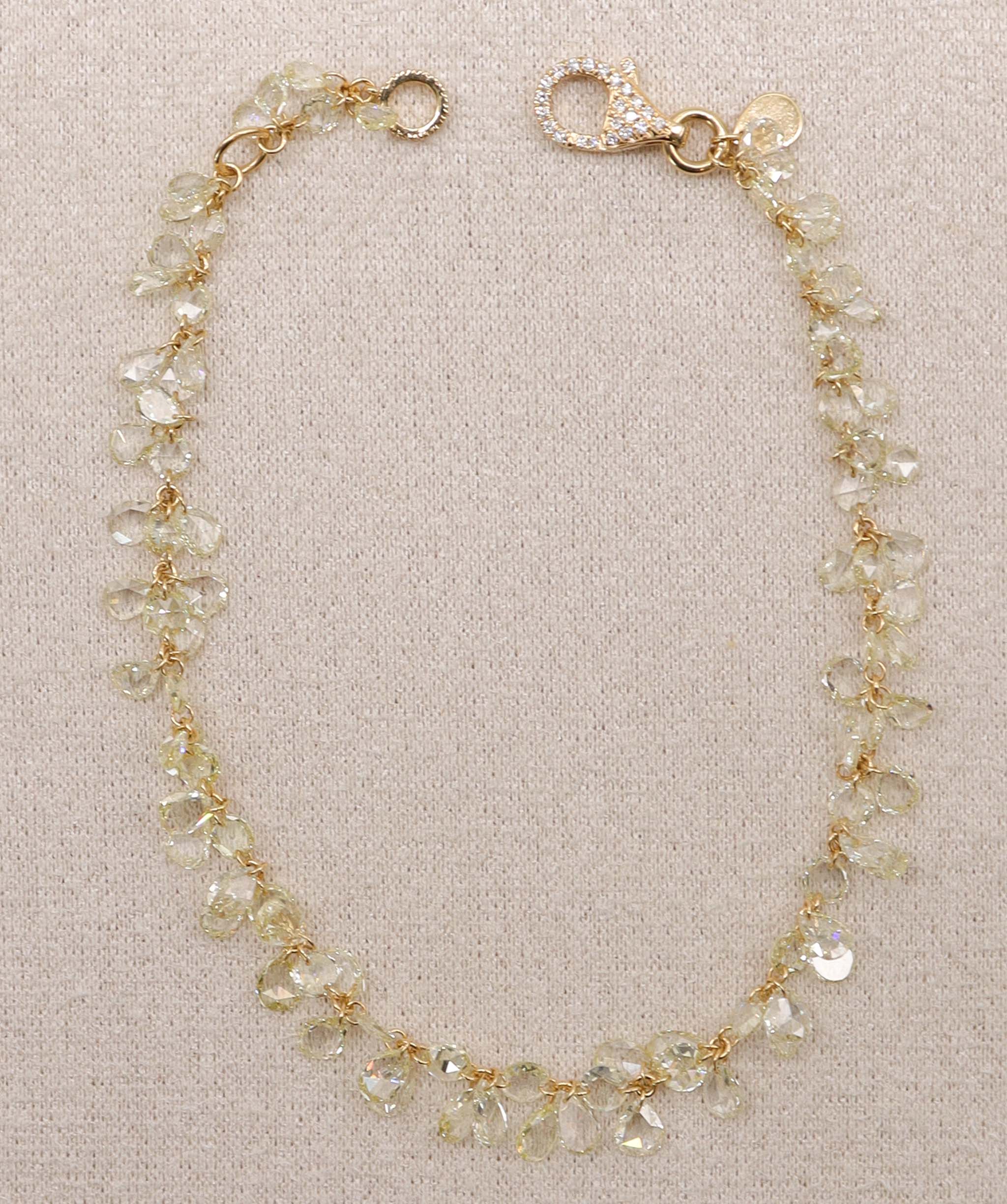 Luxury Promise Yellow diamond rose cuts in yellow gold Gold 1.8 / Diamond 8.07 JR-BR79 ASC6440