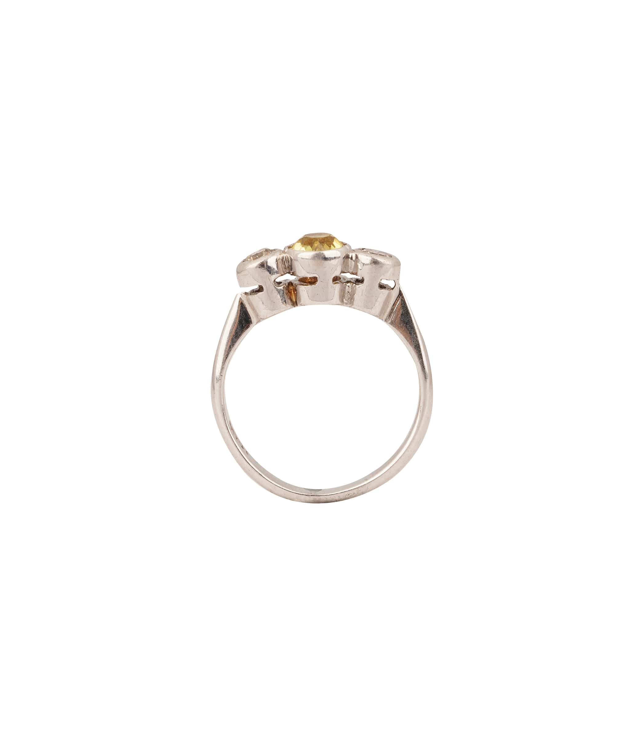 Luxury Promise Yellow Sapphire and Diamond Ring WAHA260
