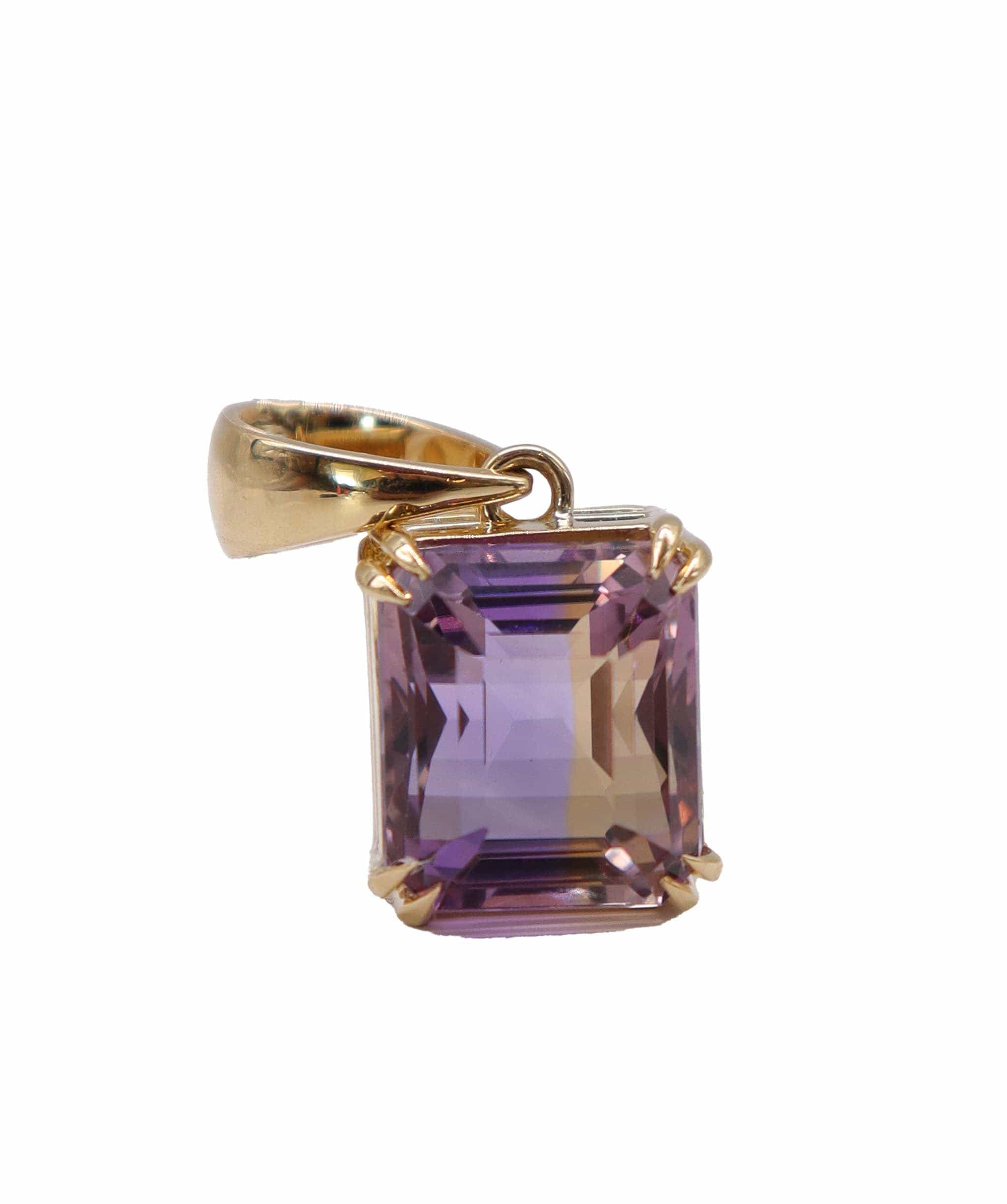 Luxury Promise yg prong  pendant 9.29ct Ametrine  DXBD0563