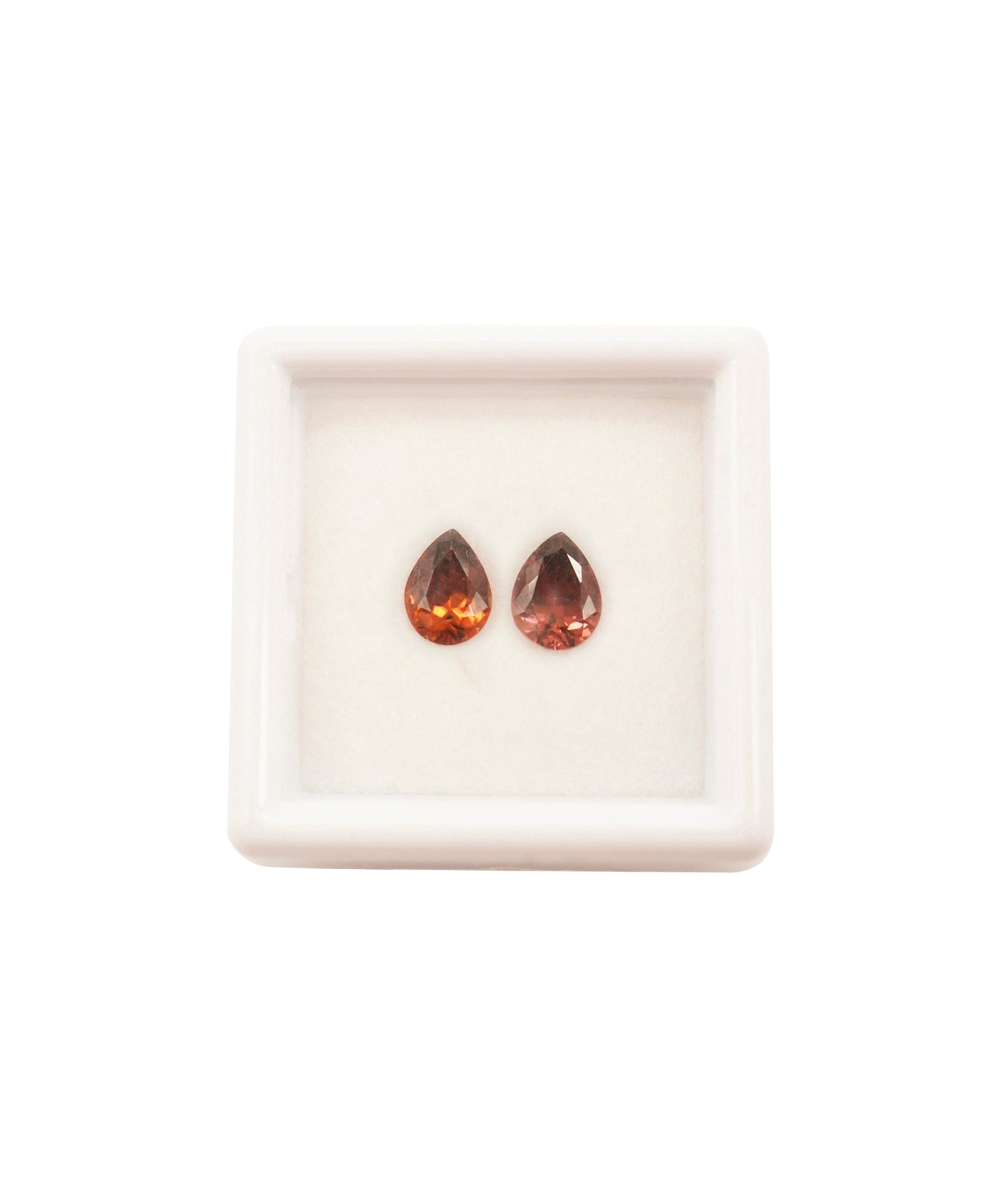 Luxury Promise Zircon Pair 3.39 Pink Red Pear ALC3465