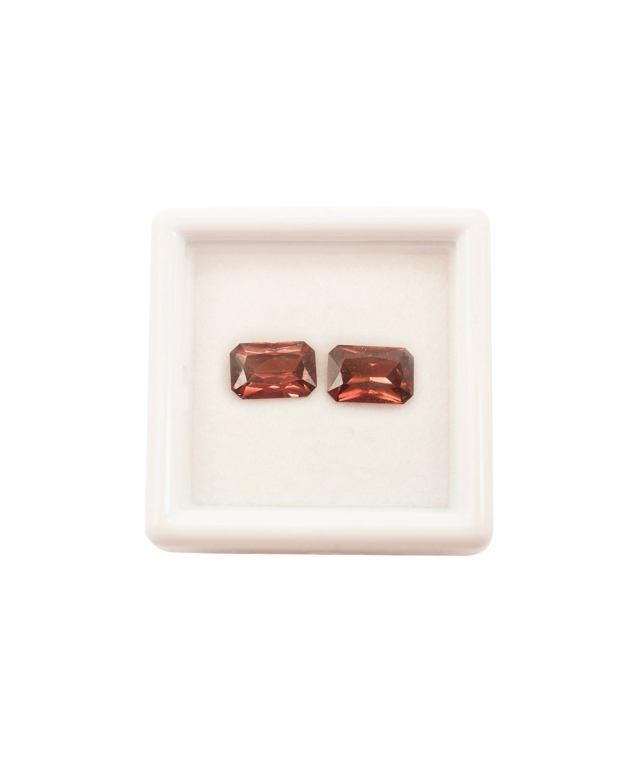 Luxury Promise Zircon Pair 5.04 Pink Red Radiant ALC3462