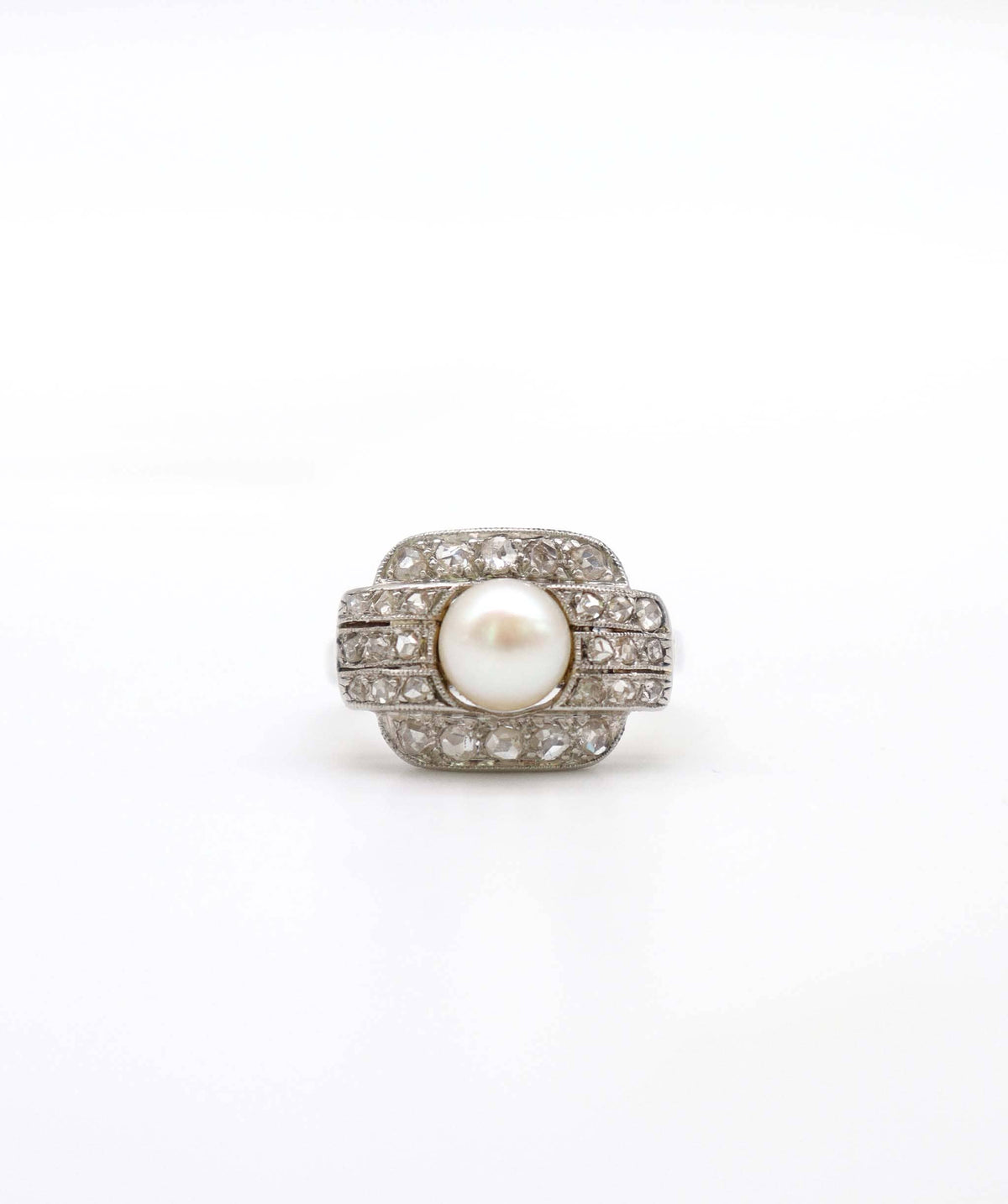 Luxury Promise An Art Deco Pearl and Diamond Ring WA25075