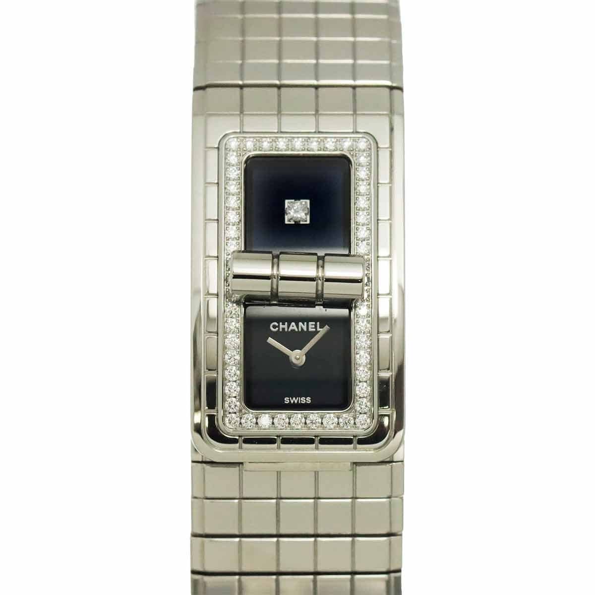 LUXURY PROMISE CHANEL Code CoCo Diamond H5145 Quartz Black Dial Ladies Watch 90312975
