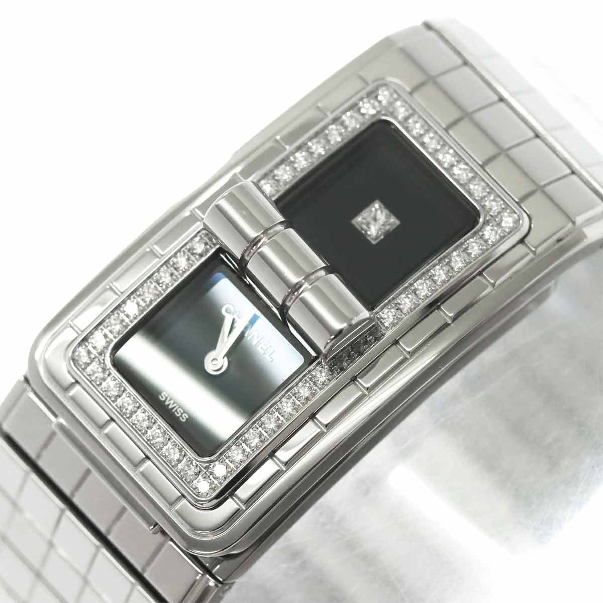 LUXURY PROMISE CHANEL Code CoCo Diamond H5145 Quartz Black Dial Ladies Watch 90312975