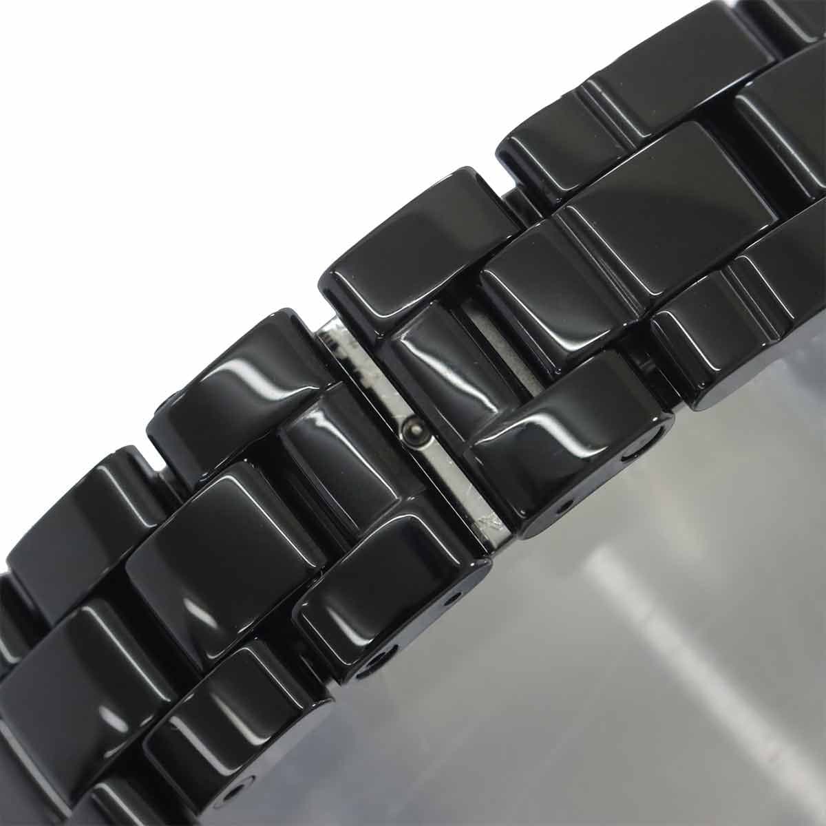 LUXURY PROMISE CHANEL J12 H1708 Diamond Bezel Black Ceramic Quartz 33mm Ladies 90302971
