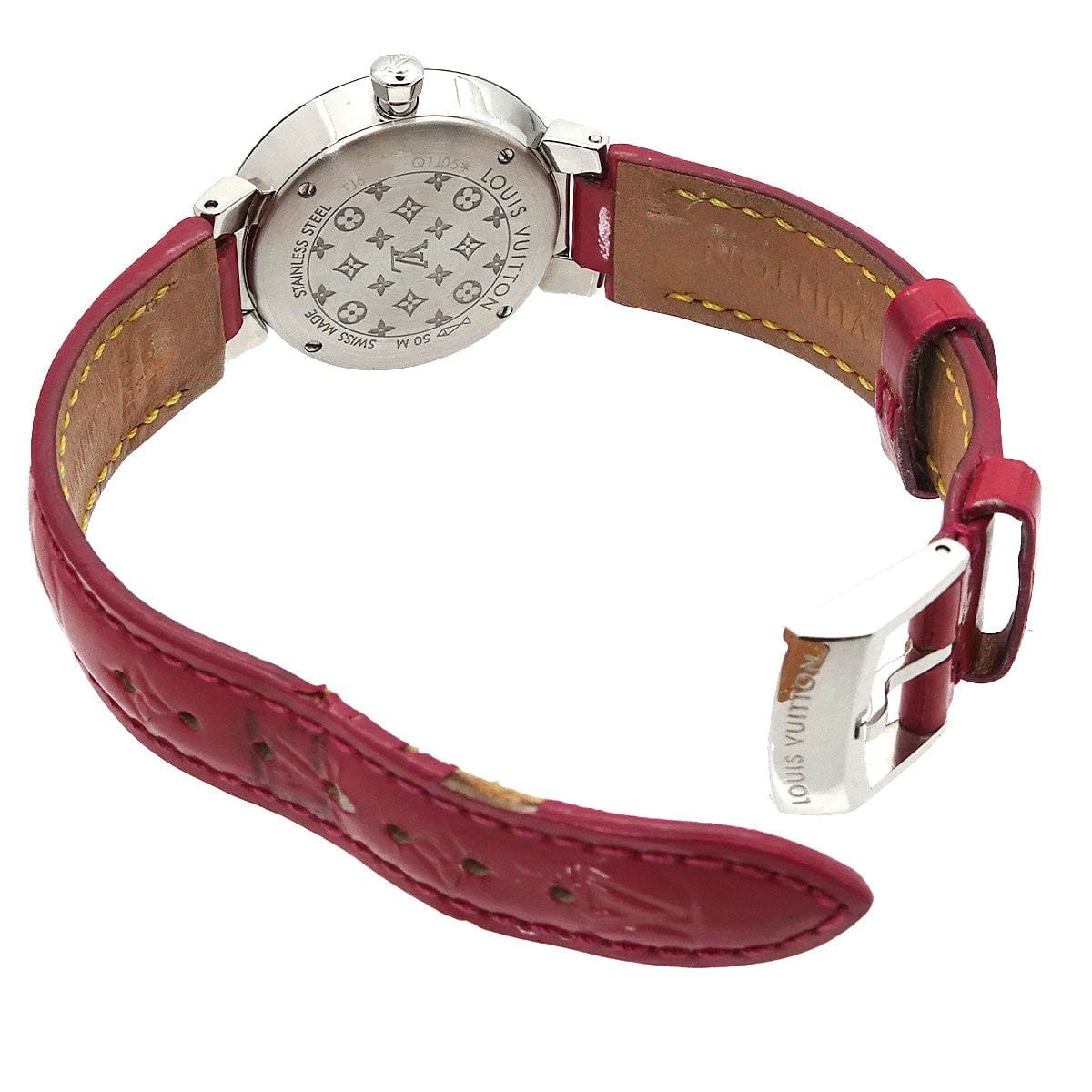 LUXURY PROMISE LOUIS VUITTON Tambour Q1J05 Diamond Pink Dial Ladies Watch 90298860