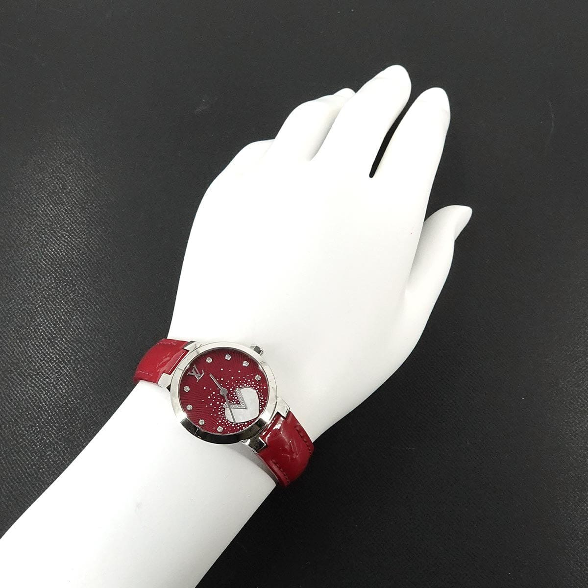 LUXURY PROMISE LOUIS VUITTON Tambour Q1J05 Diamond Pink Dial Ladies Watch 90298860