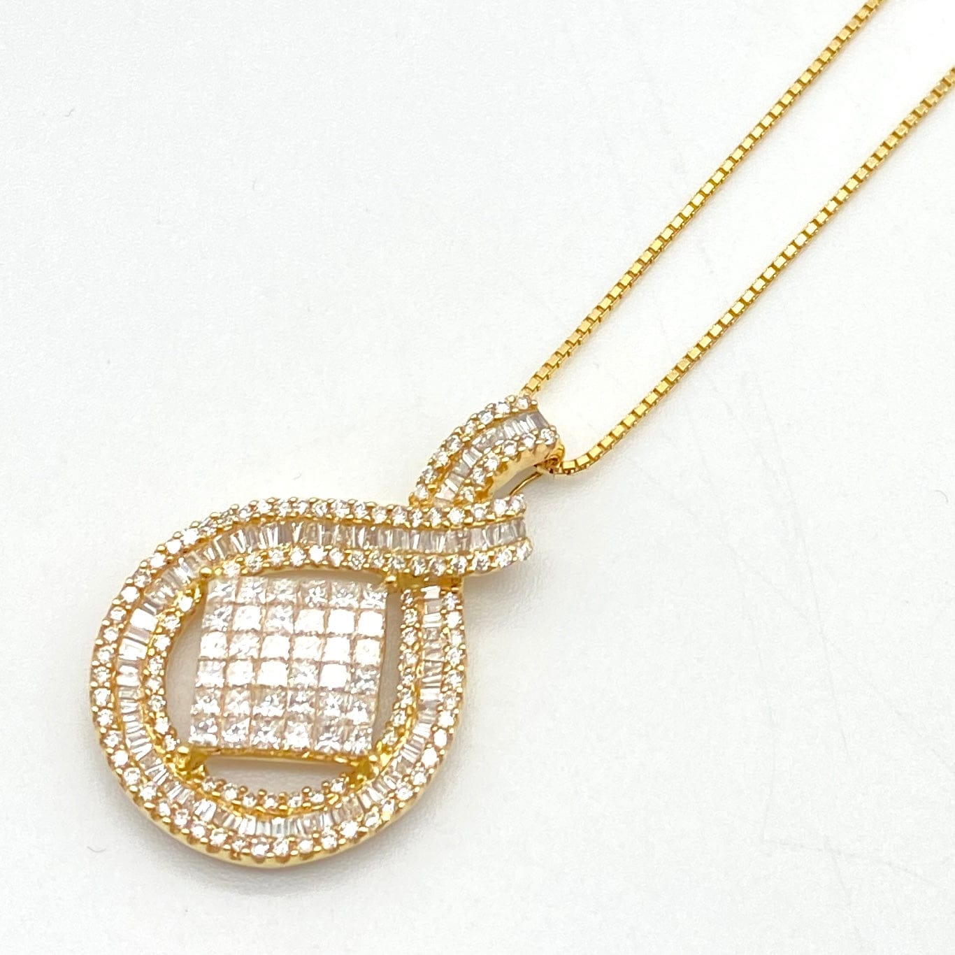 LUXURY PROMISE K18 Diamond Pen Necklace D2.5 11.8 49211