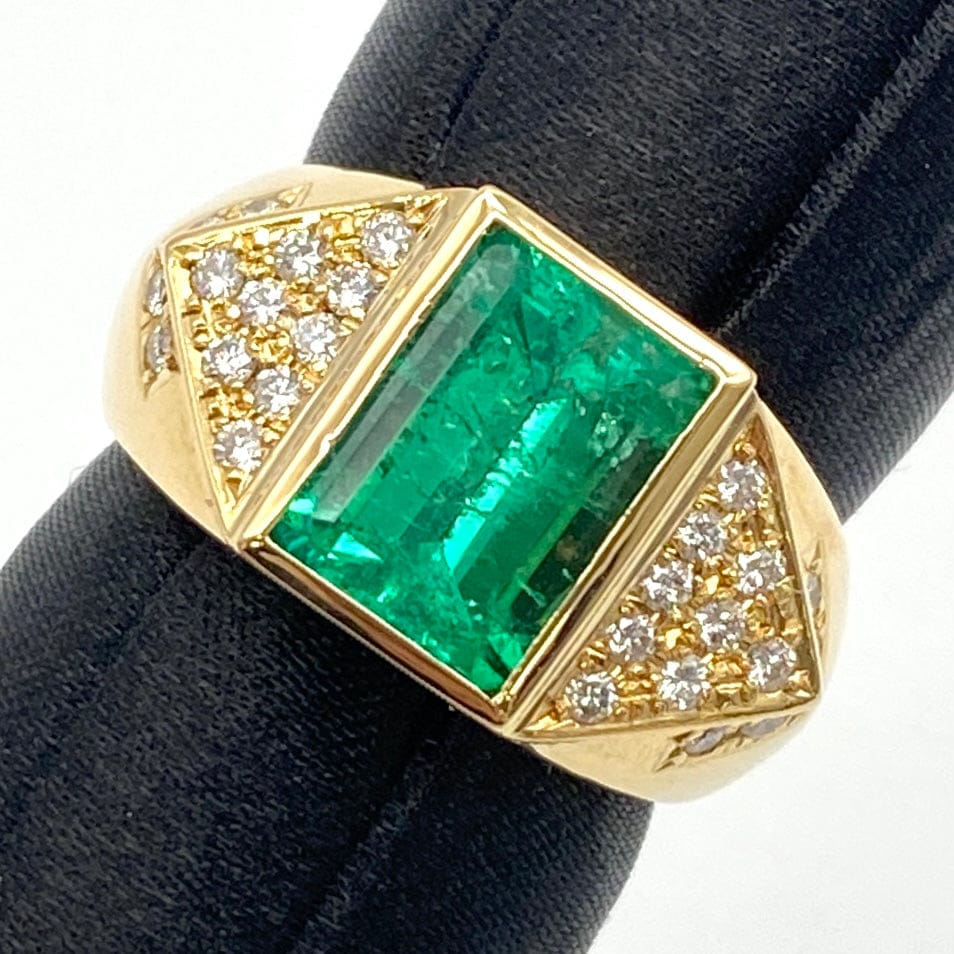 LUXURY PROMISE K18 Emerald Ring E2.66 D0.33 14.1 51593 US6