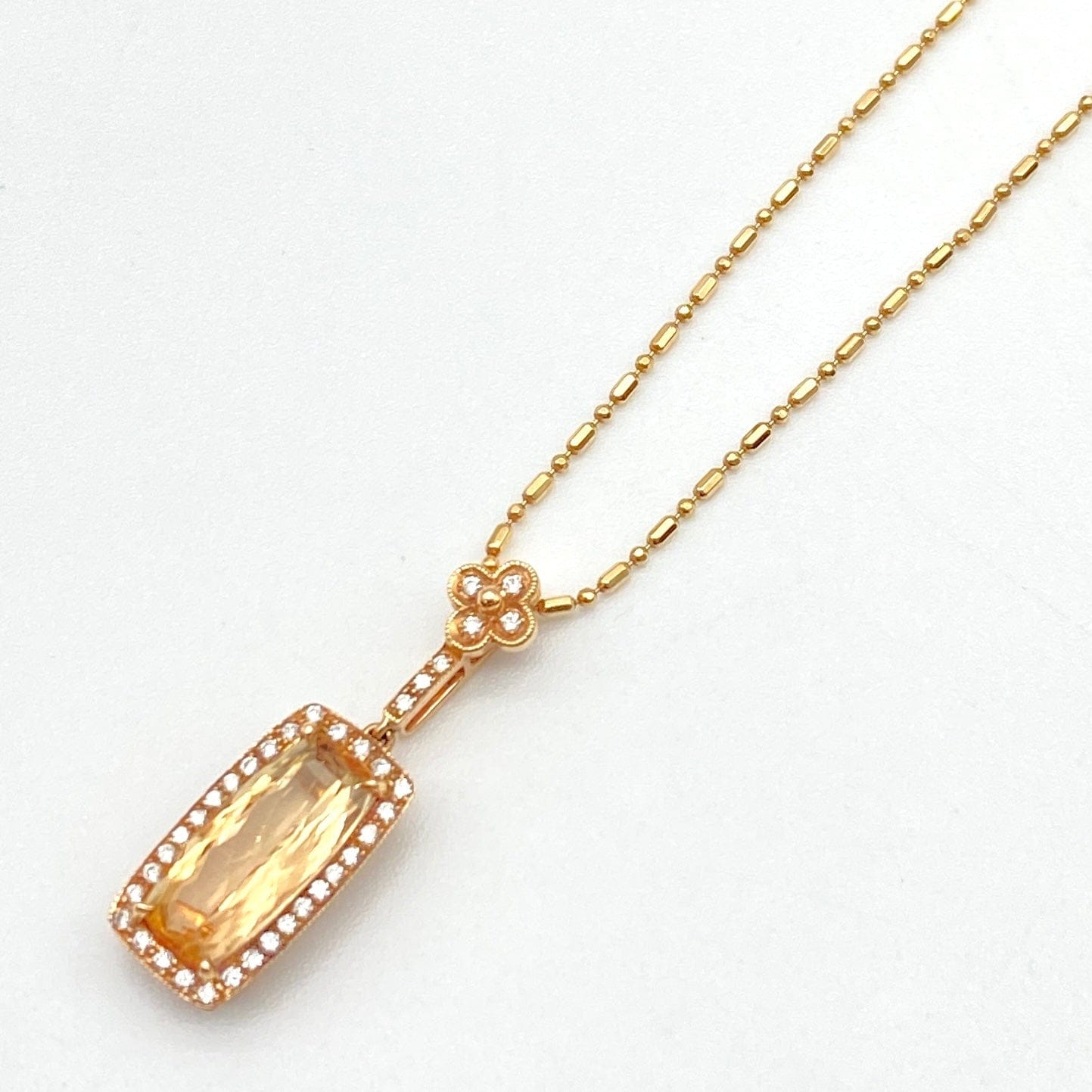 LUXURY PROMISE K18/K18PG Imperial T Pen Necklace IT2.72 D0.14 4.3 NGL 51869