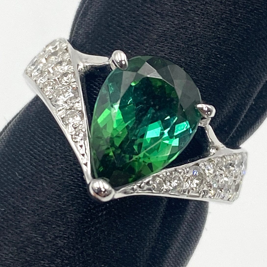 LUXURY PROMISE K18 Tourmaline Ring TO2.26 D0.55 7.5g 47958 US5.5