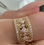 Luxury Promise K18 YG DIA 0/9 RING 48785