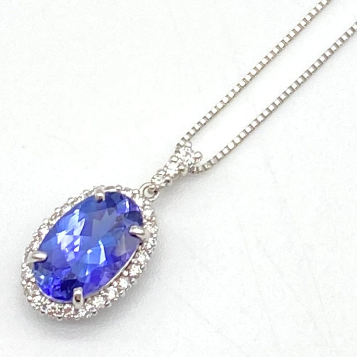 LUXURY PROMISE K18WG Tanza Pen Necklace TNZ2.7 D0.29 3.7 51801