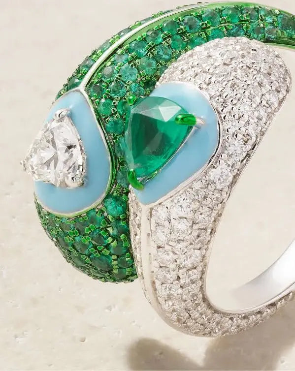 Luxury Promise Kamyen Ying Yang ring R-AS15