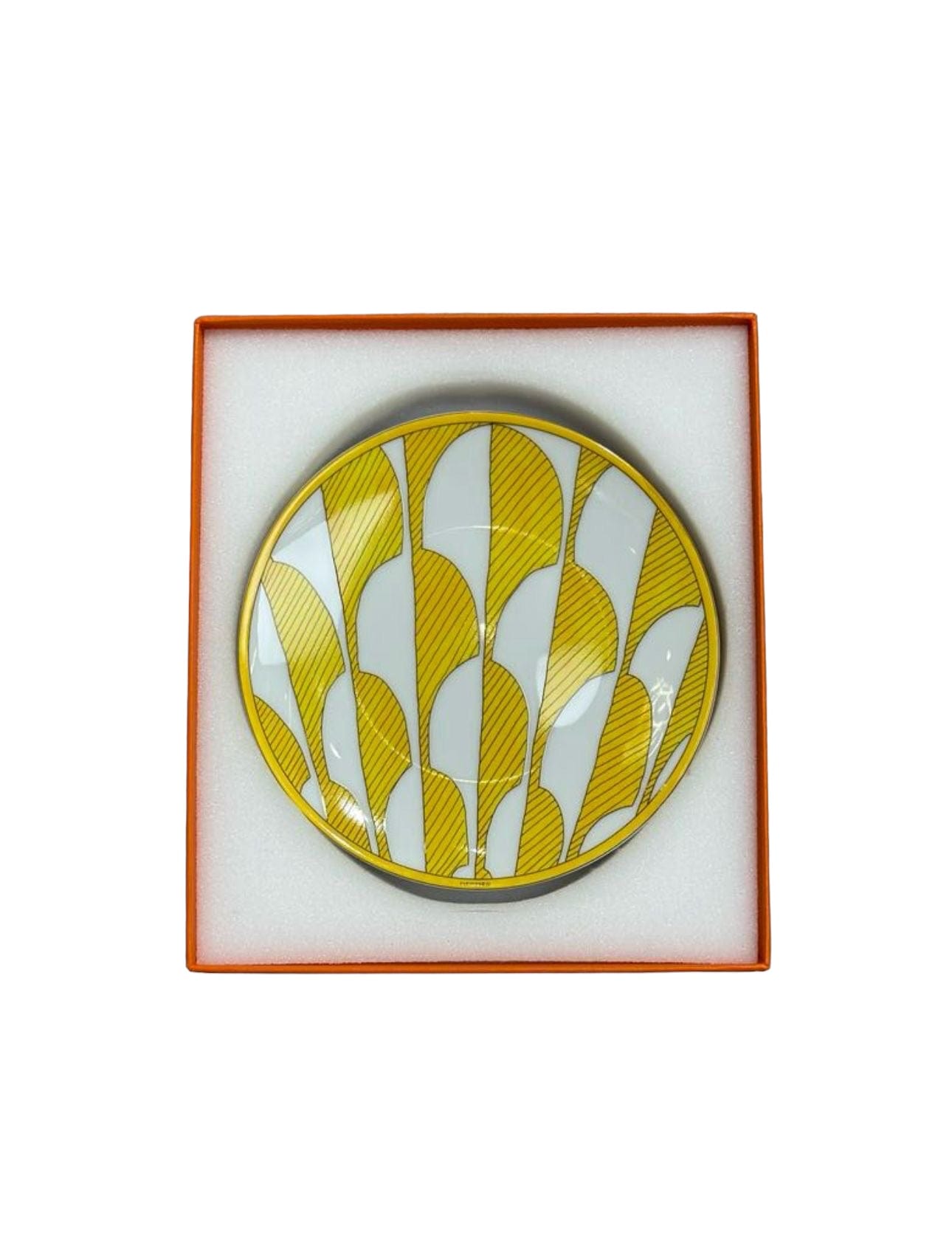 Luxury Promise Soleil d’Hermès yellow plate 2 set