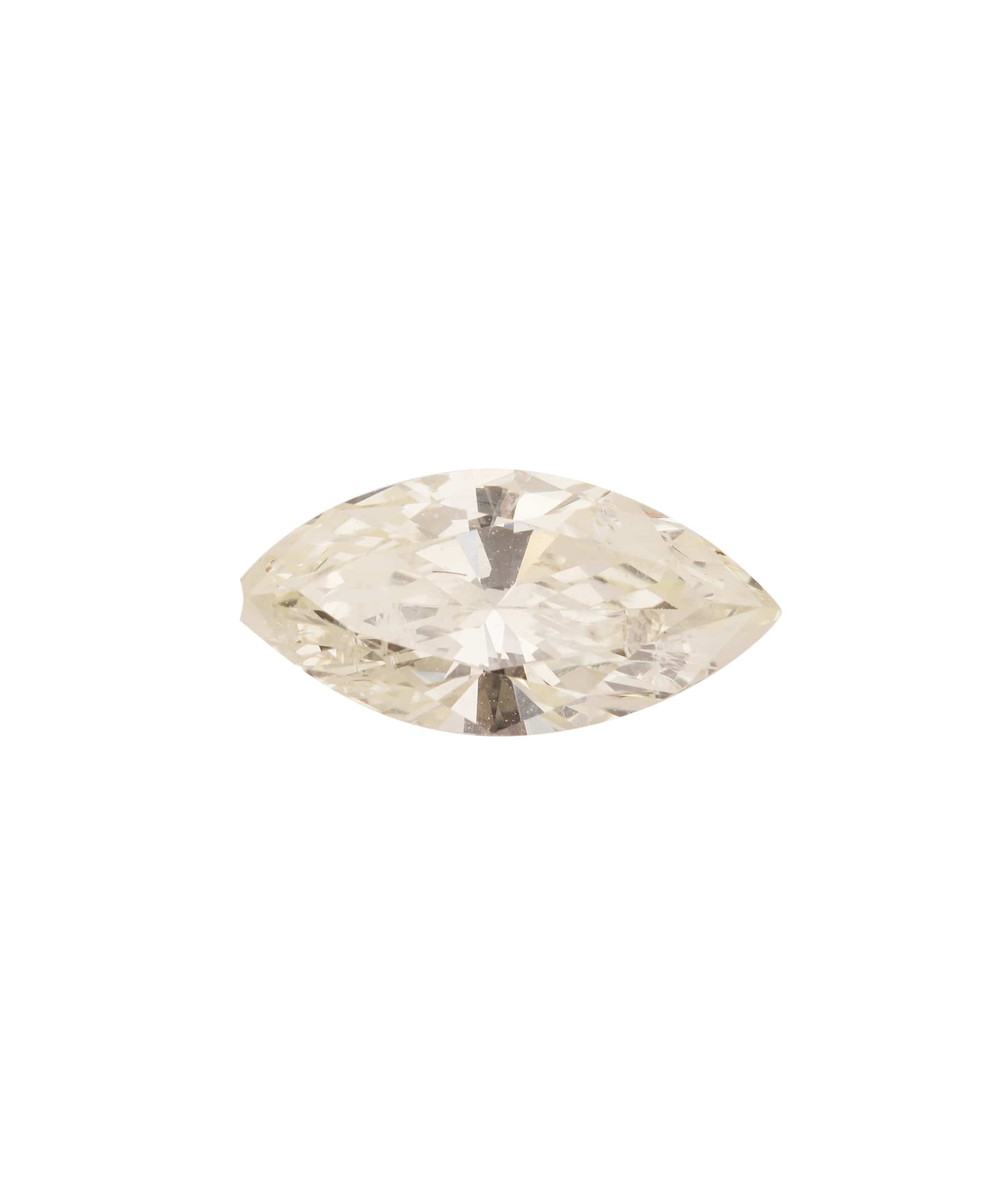 Luxury Promise 0.74,ct SI Yellow OLD CUT MARQUISE Shape DXBN0859
