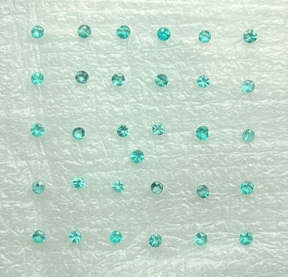 Luxury Promise 0.75ct ROUND SHAPE BRAZIL PARAIBA SET DXBCS6089