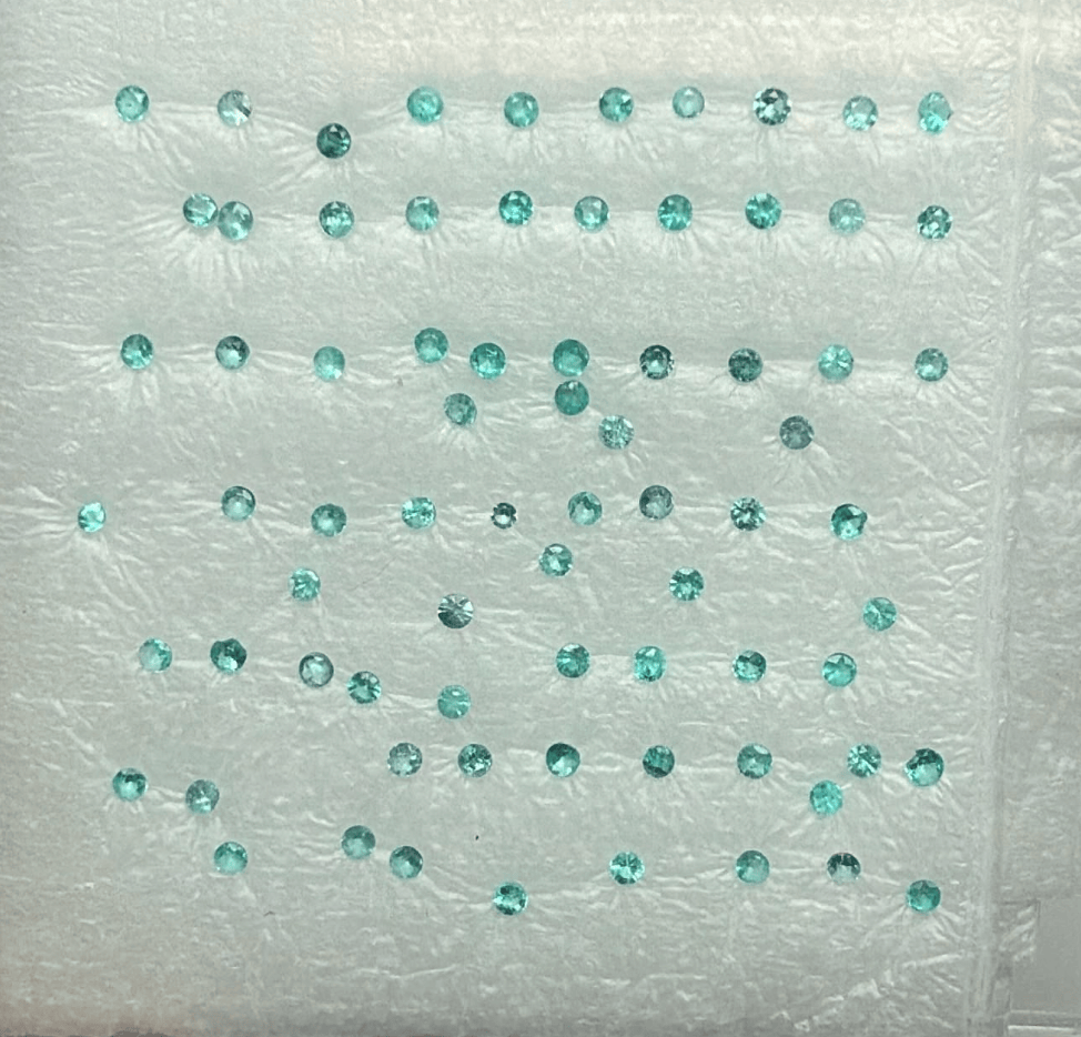 Luxury Promise 0.88ct ROUND SHAPE BRAZIL PARAIBA SET DXBCS6086