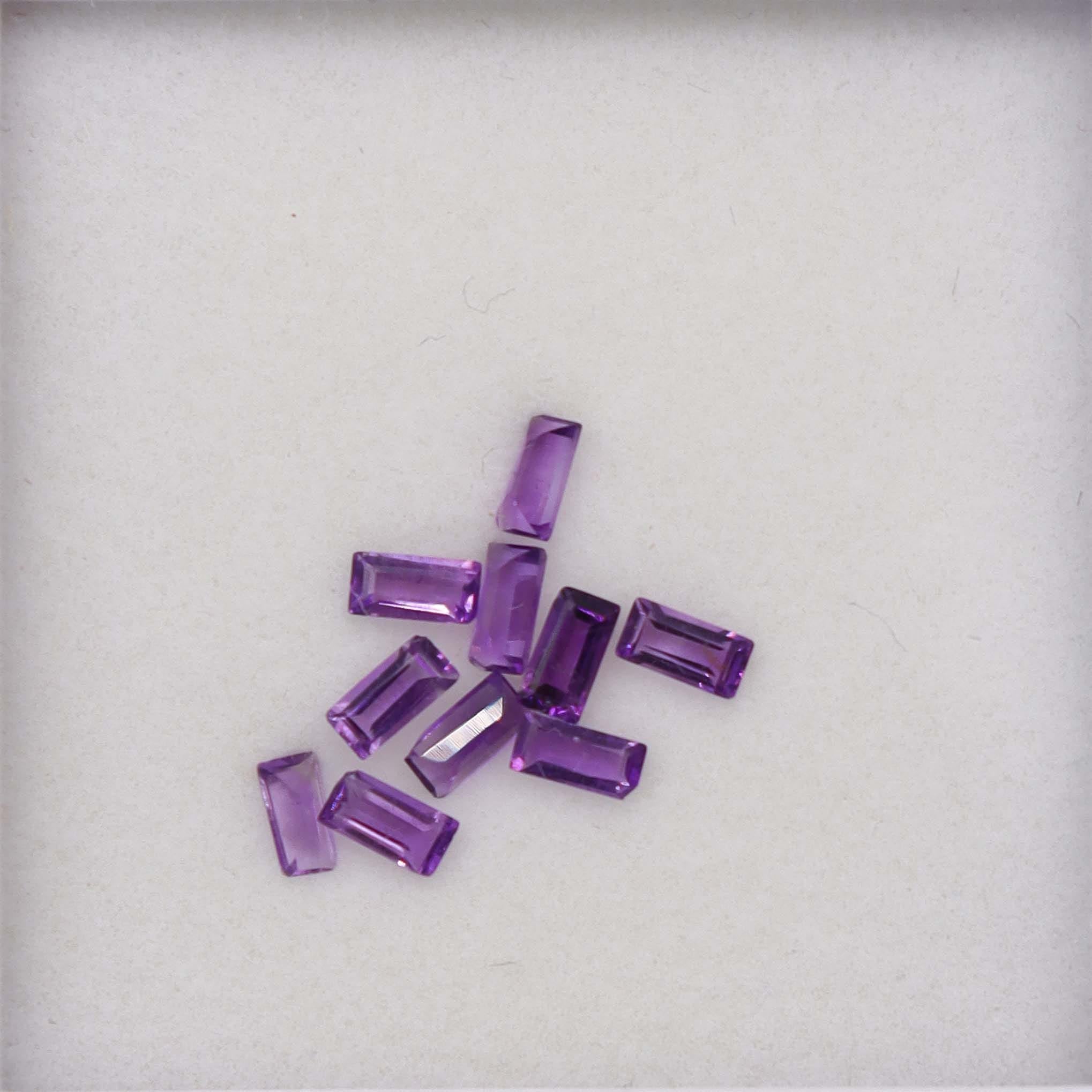Luxury Promise 0.91ct Amethyst baggete set DXBCS6159