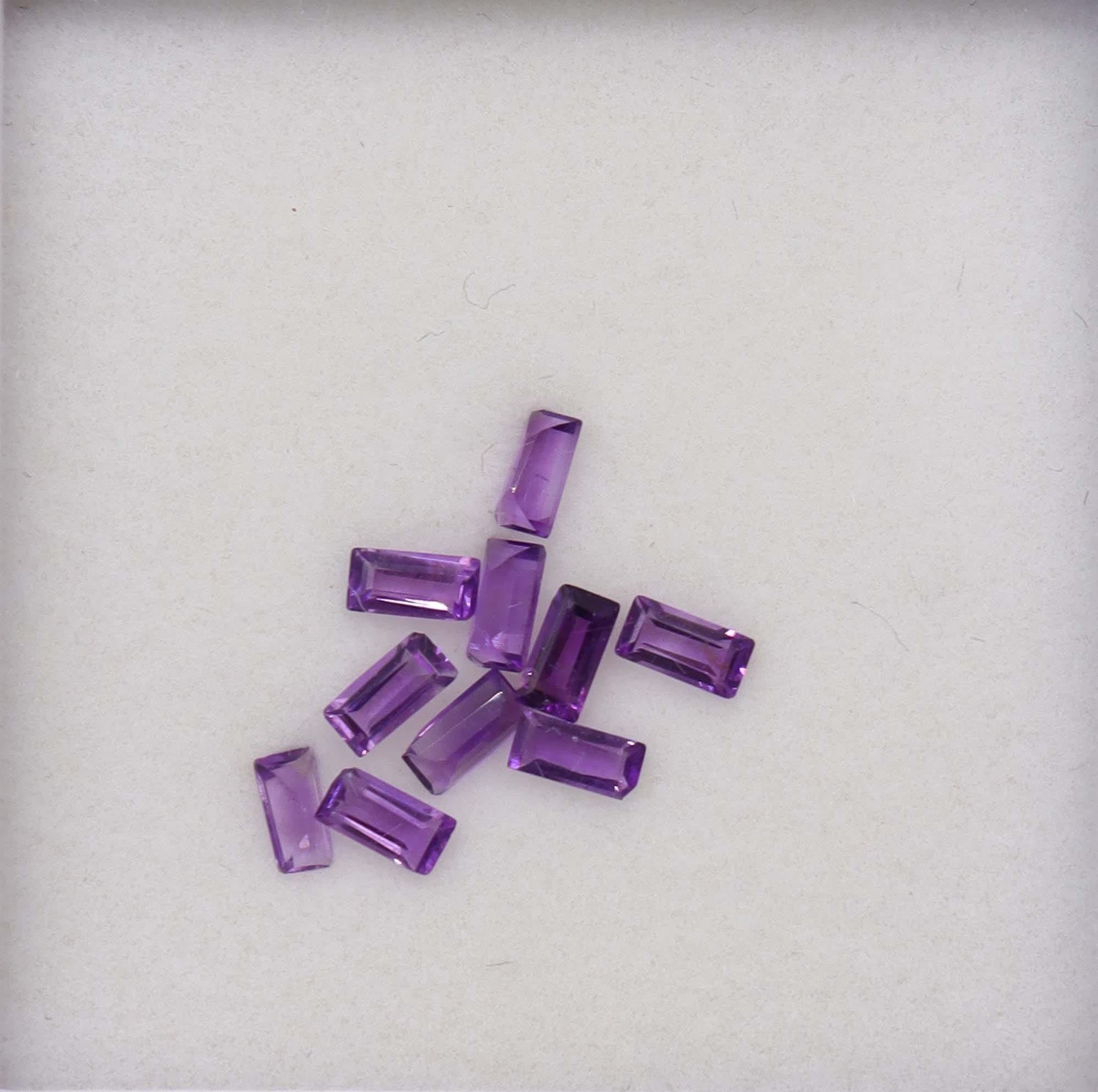 Luxury Promise 0.91ct Amethyst baggete set DXBCS6159