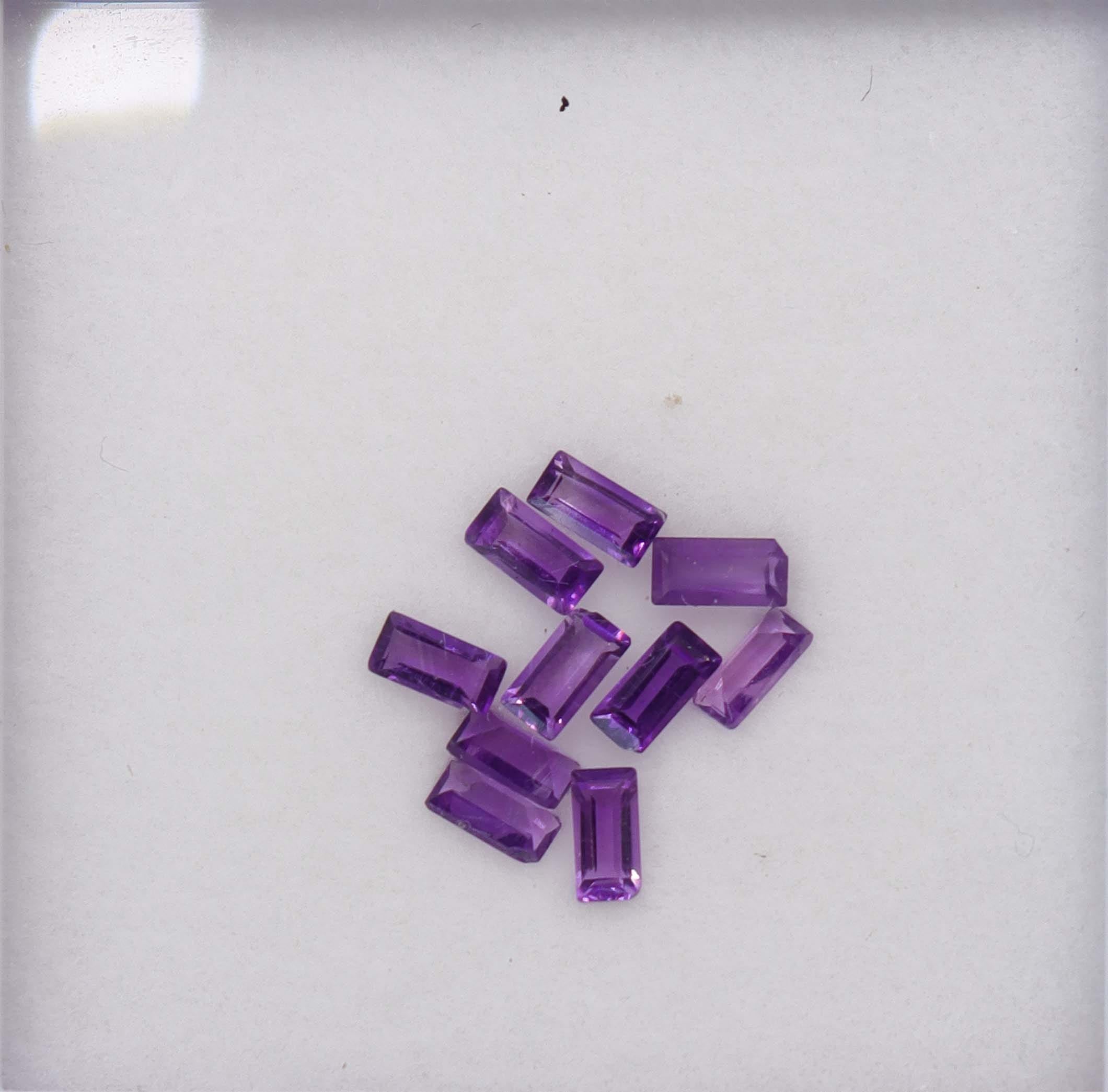 Luxury Promise 1.00ct Amethyst bagette set DXBCS6162