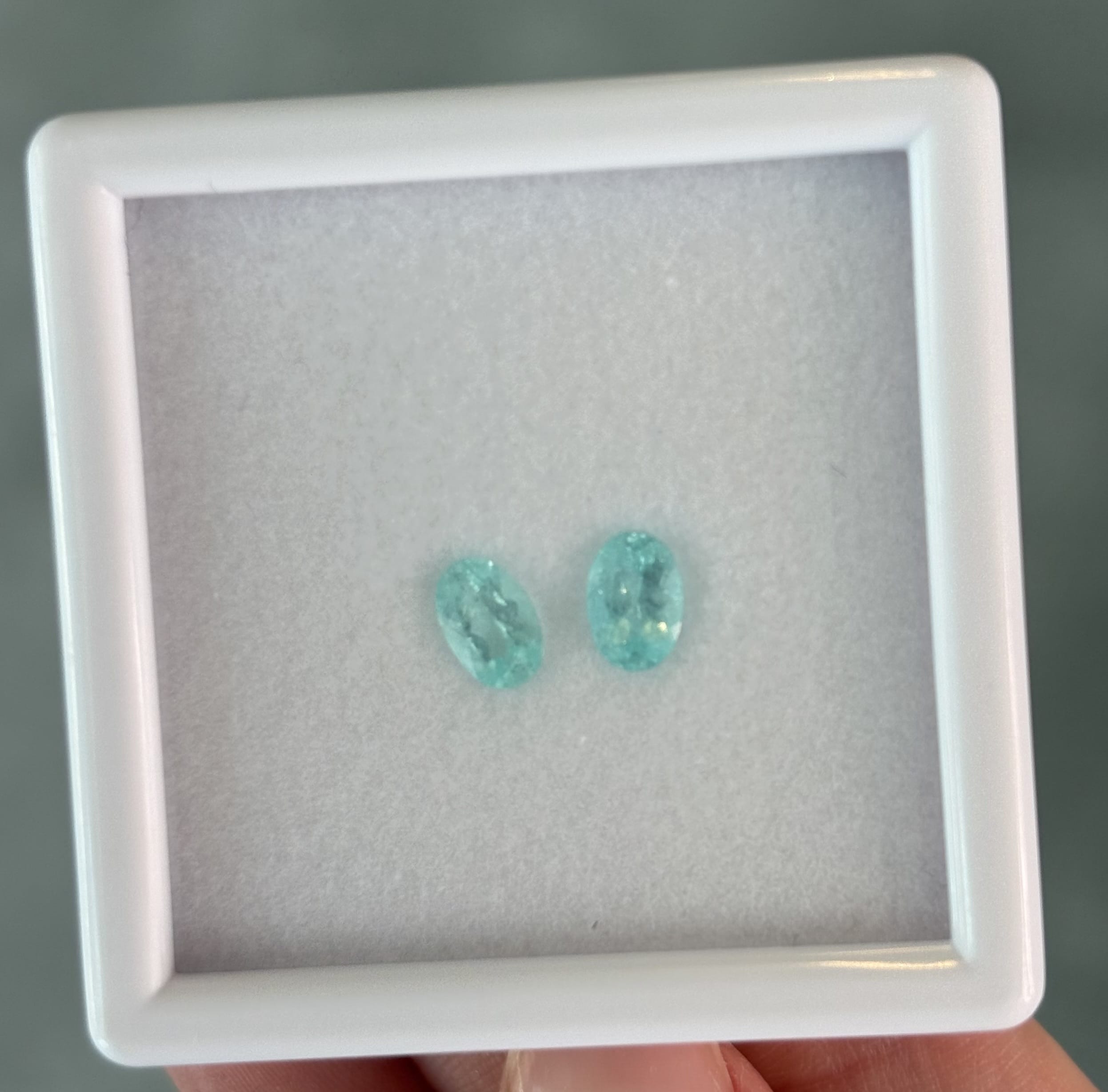 Luxury Promise 1.02ct Neon Paraiba Oval PAIR DXBCS6007