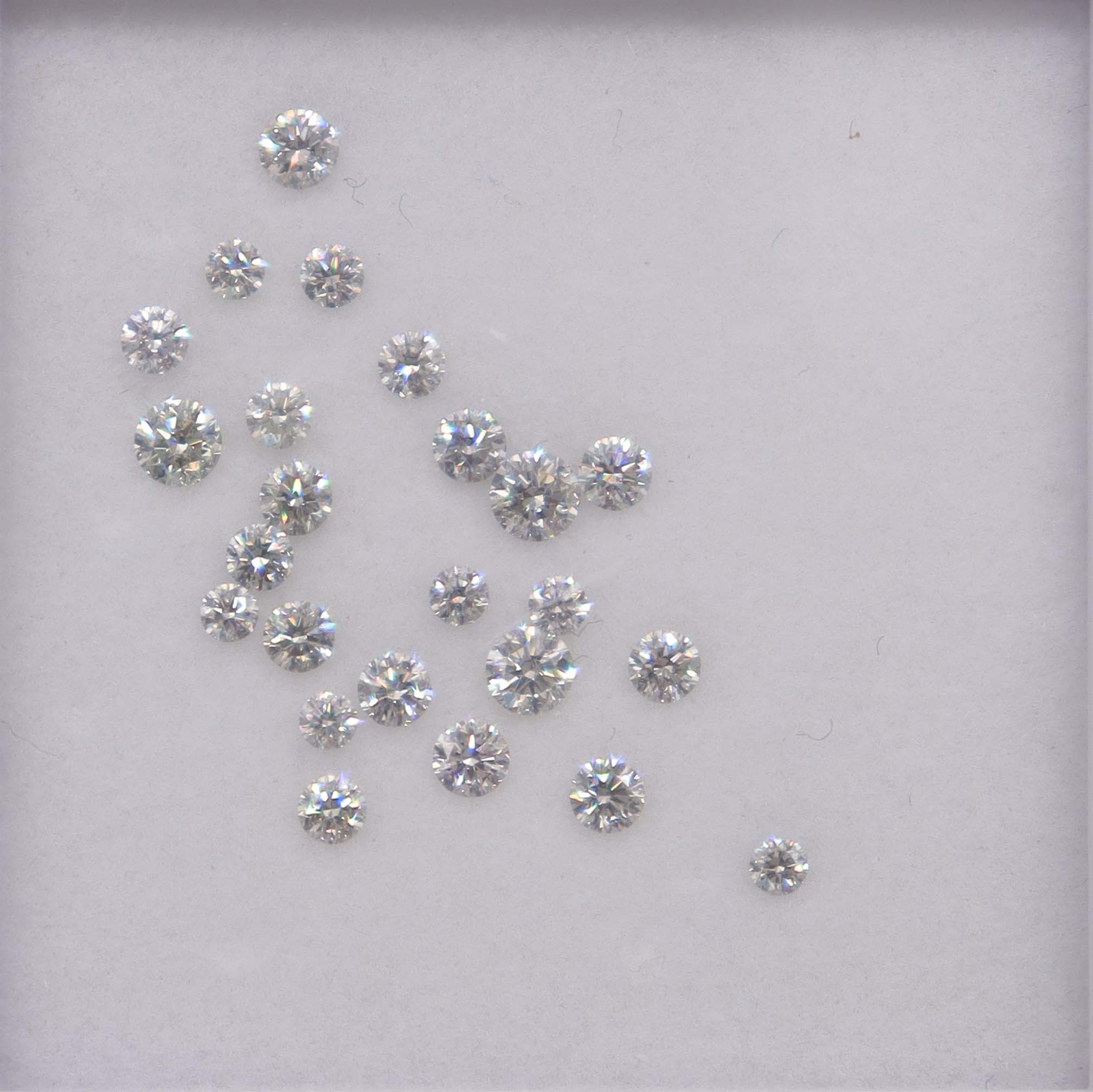 Luxury Promise 1.02ct PINK DIAMOND ROUND melee graduated ( 24pcs) DXBN0715