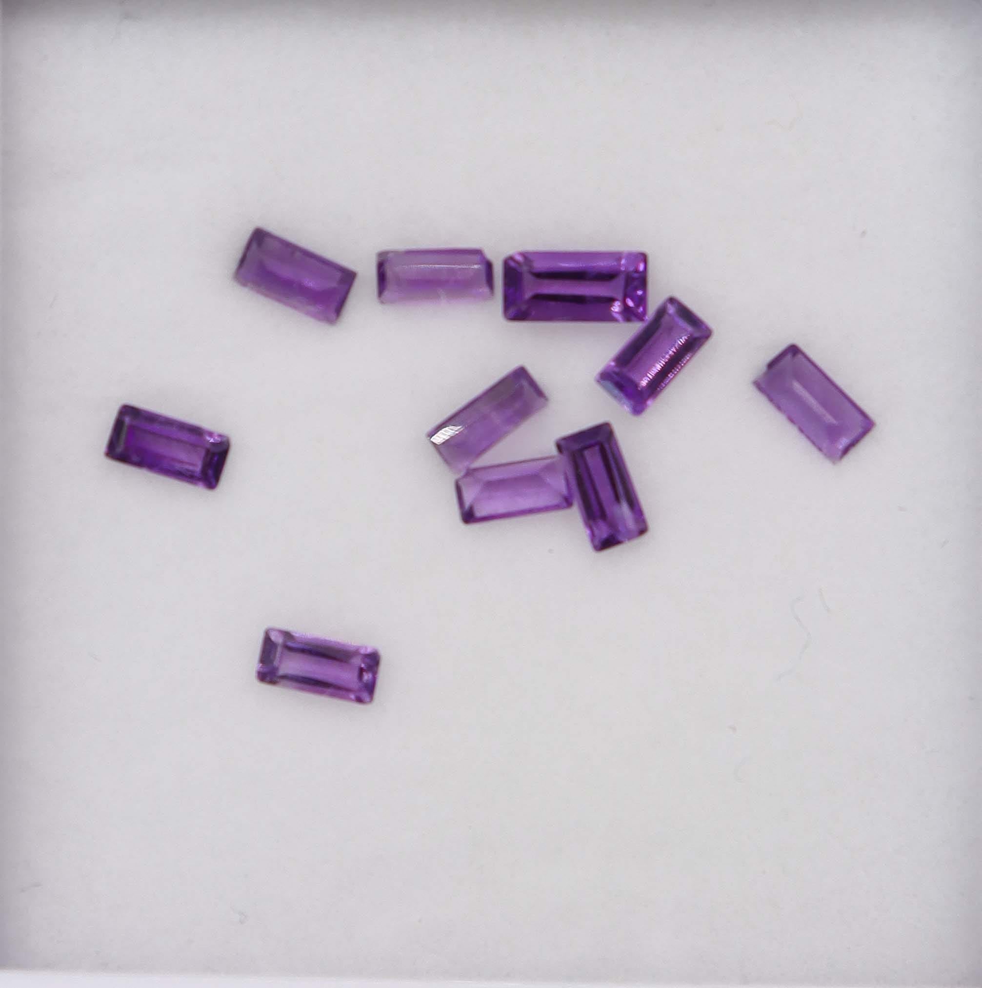 Luxury Promise 1.05ct Amethyst bagette ring DXBCS6158