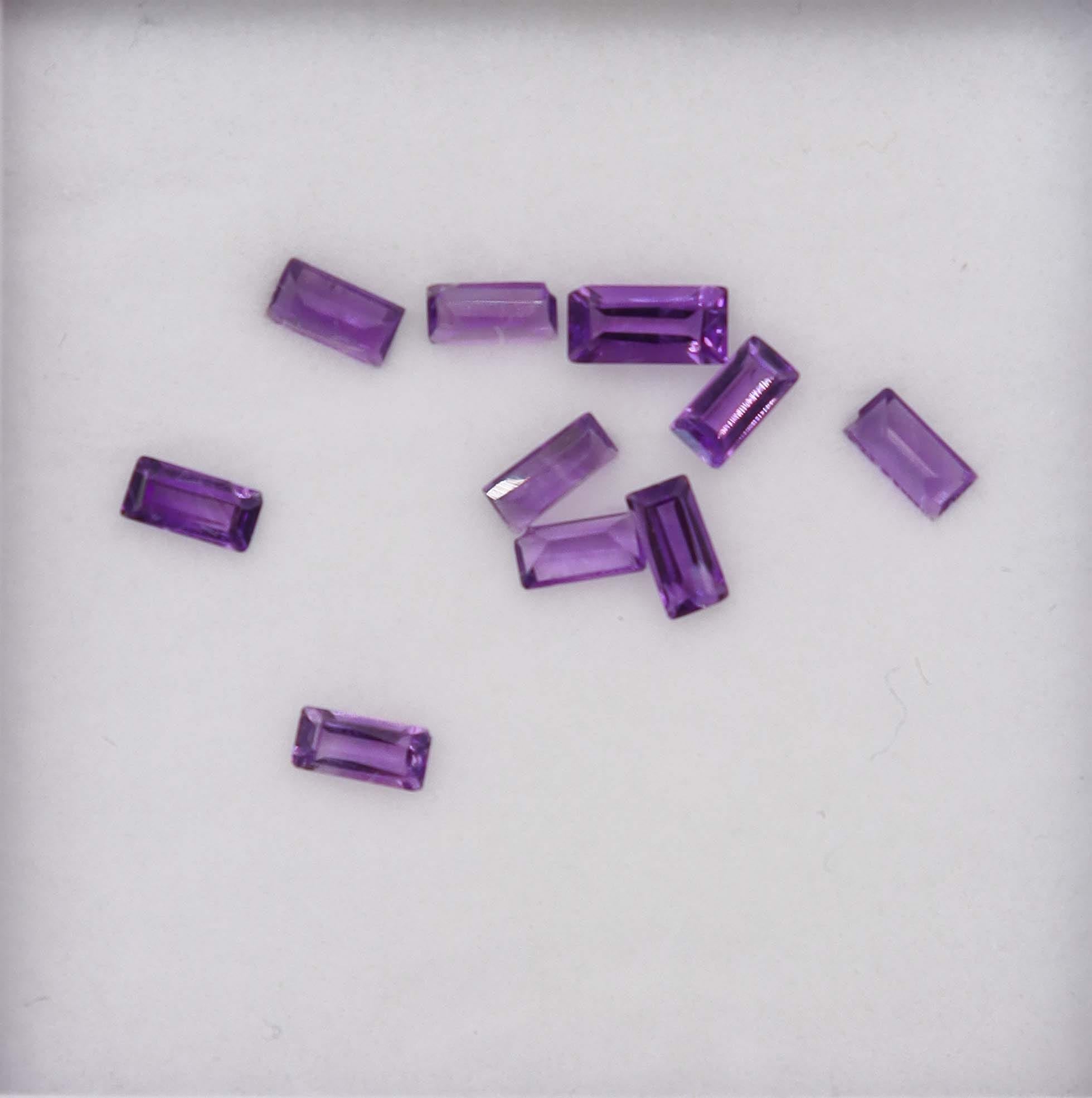 Luxury Promise 1.05ct Amethyst bagette ring DXBCS6158