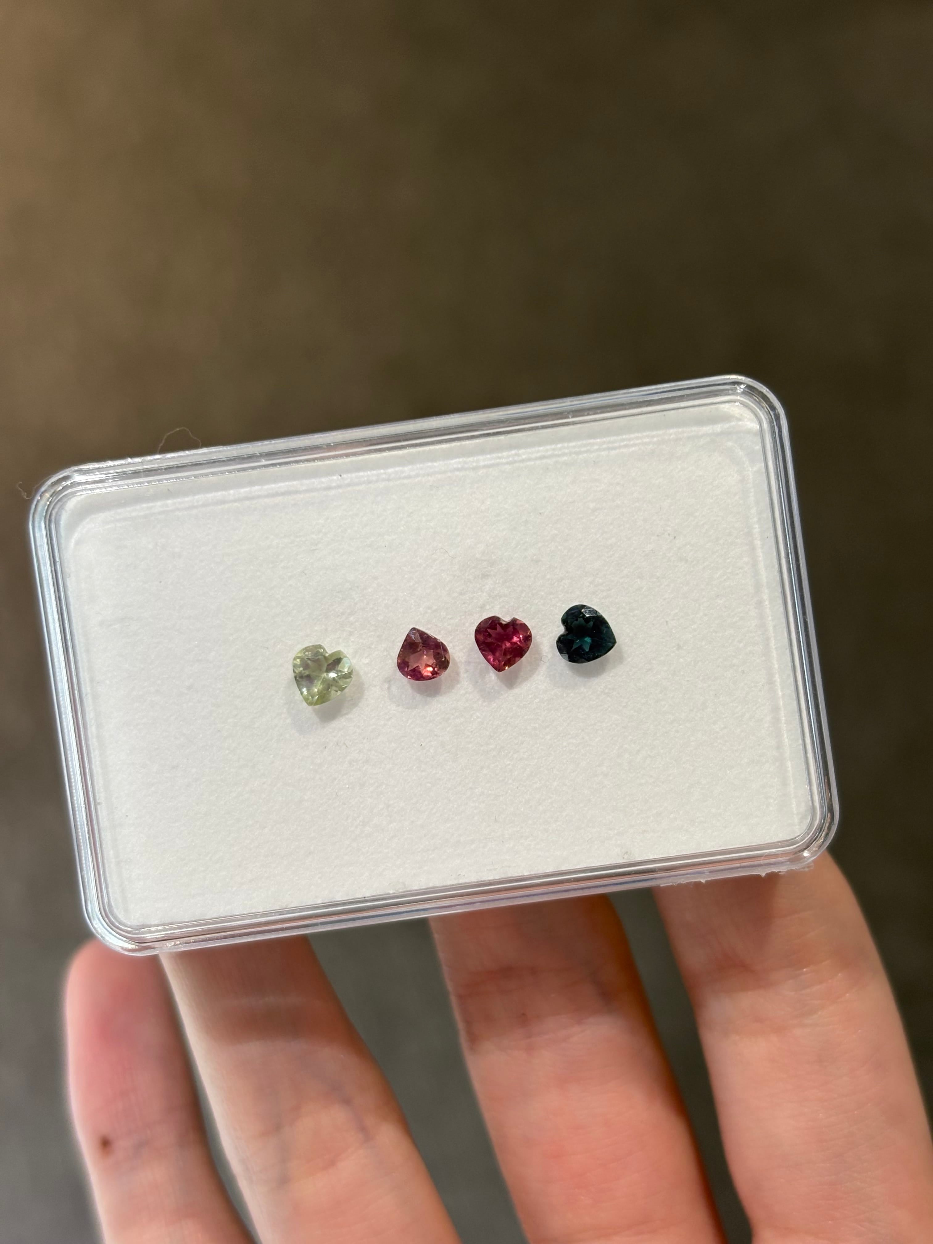 Luxury Promise 1.12ct Tourmaline Set Hearts DXBCS4987