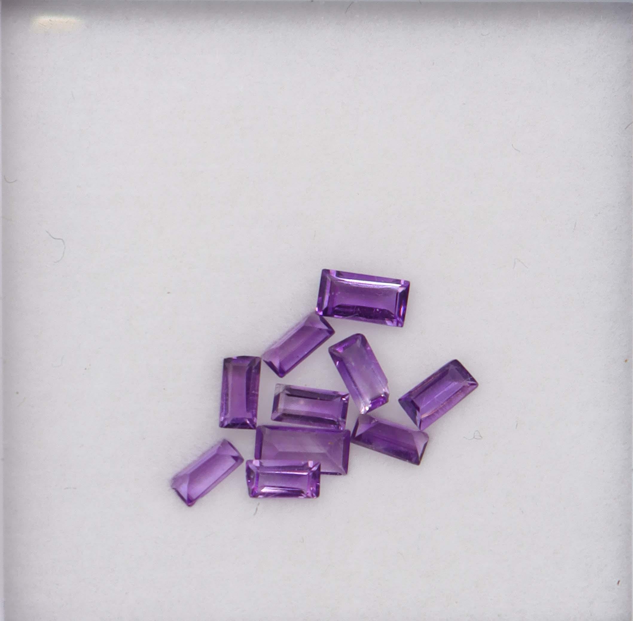 Luxury Promise 1.13ct amethyst bagette set DXBCS6164