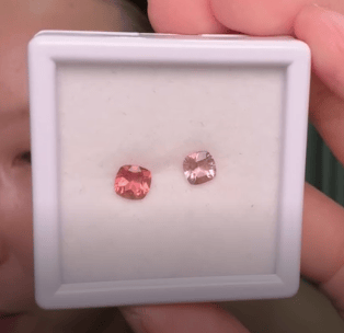 Luxury Promise 1.19ct Cushion Tourmaline Set 2pcs DXBCS5288