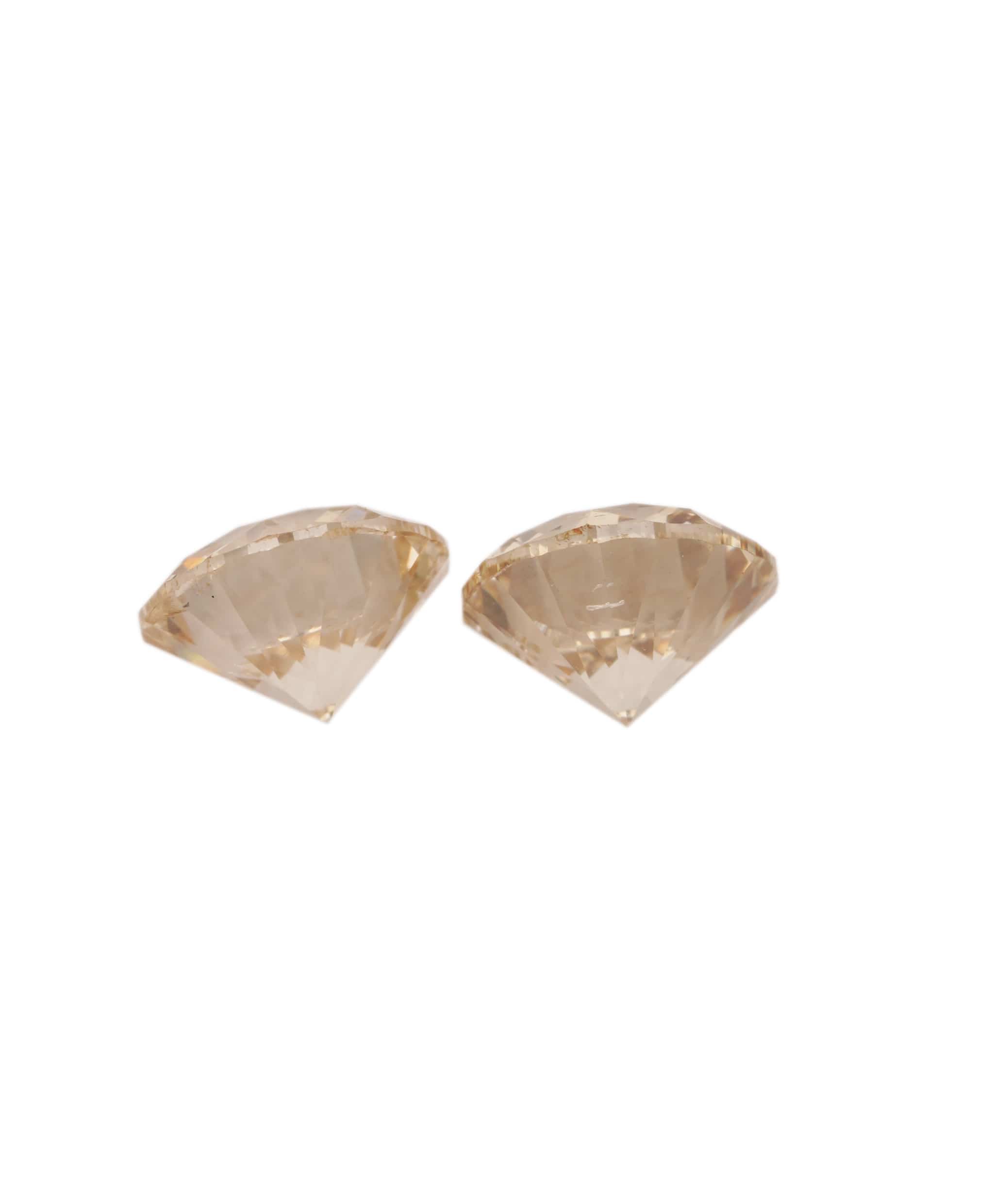 Luxury Promise 1.44ct COGNAC ROUND DIAMOND PAIR ANC1794