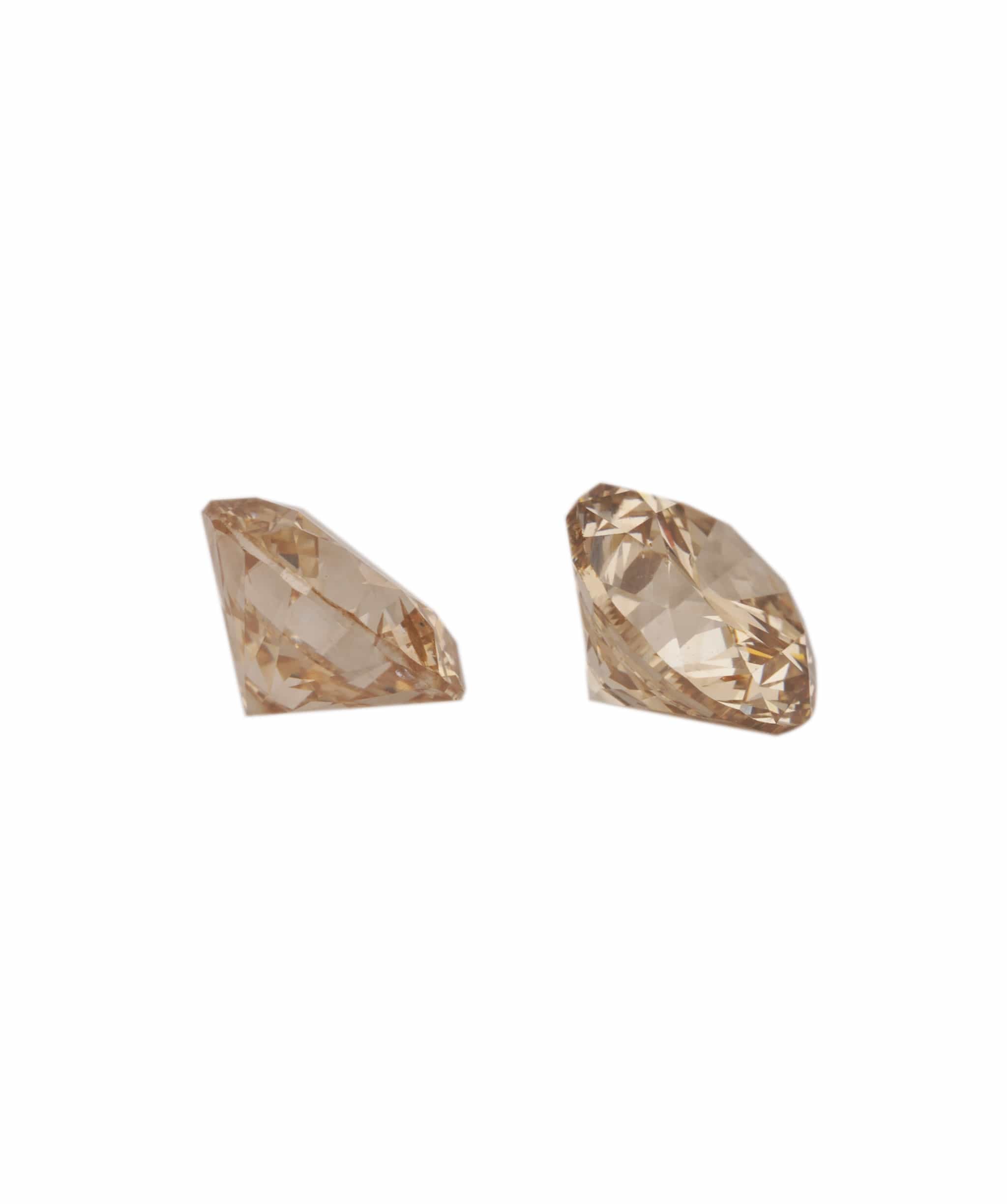 Luxury Promise 1.44ct COGNAC ROUND DIAMOND PAIR ANC1794