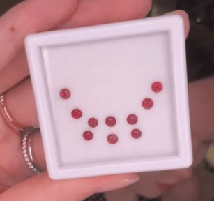 Luxury Promise 1.55ct Red Spinel Melee Set Burma DXBCS6328
