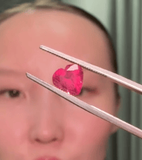 Luxury Promise 1.68ct Vivid Pink Tourmaline Heart DXBCS5282