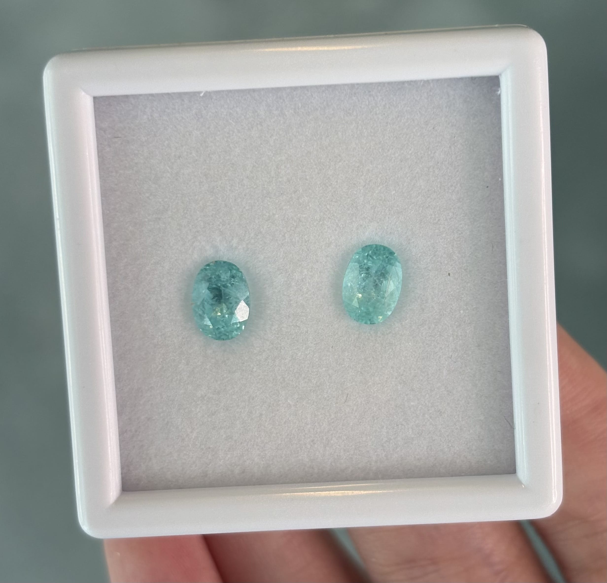 Luxury Promise 1.70ct Neon Paraiba Oval PAIR DXBCS6008