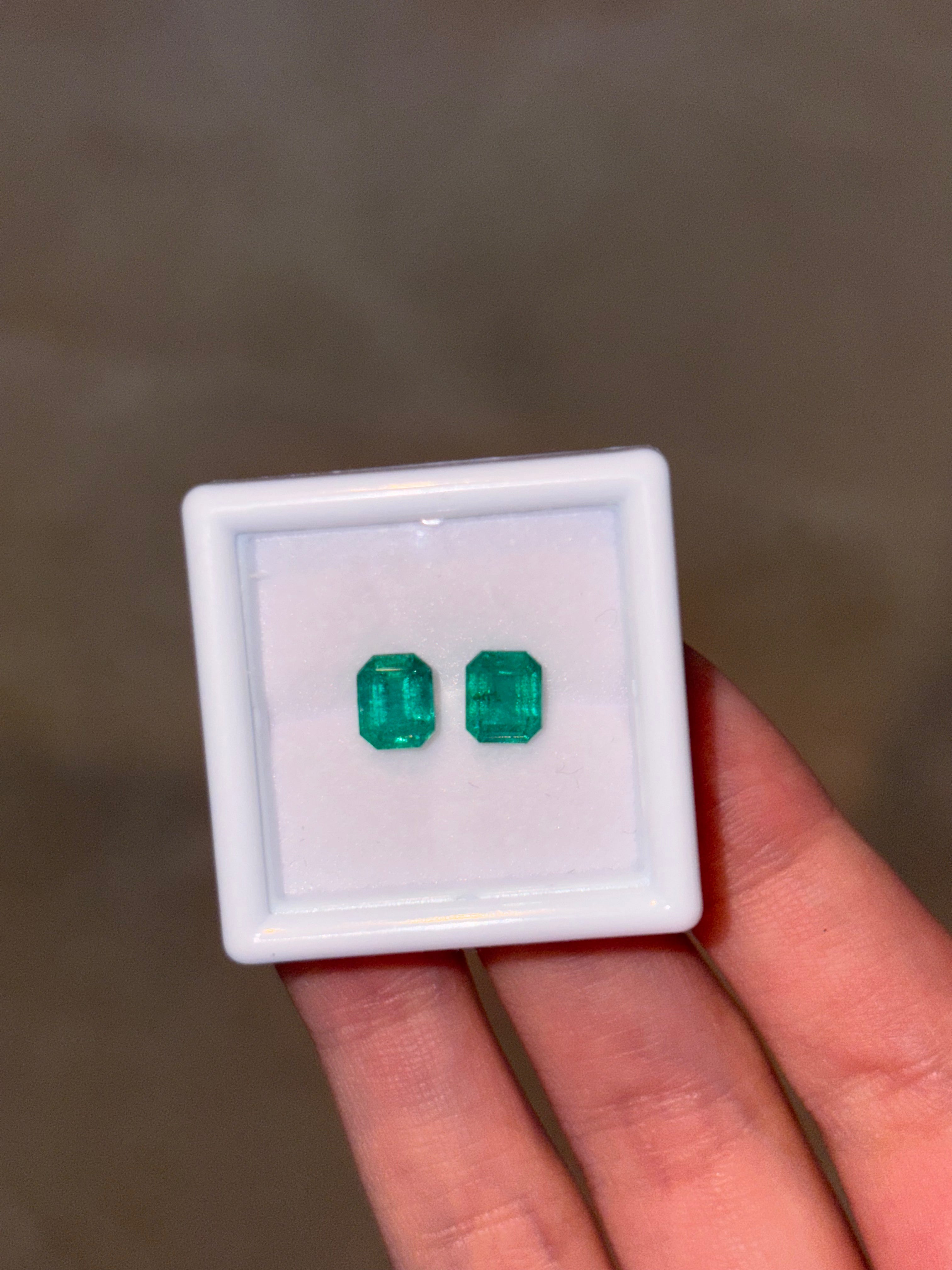 Luxury Promise 1.80ct Emerald PAIR THAIC1465