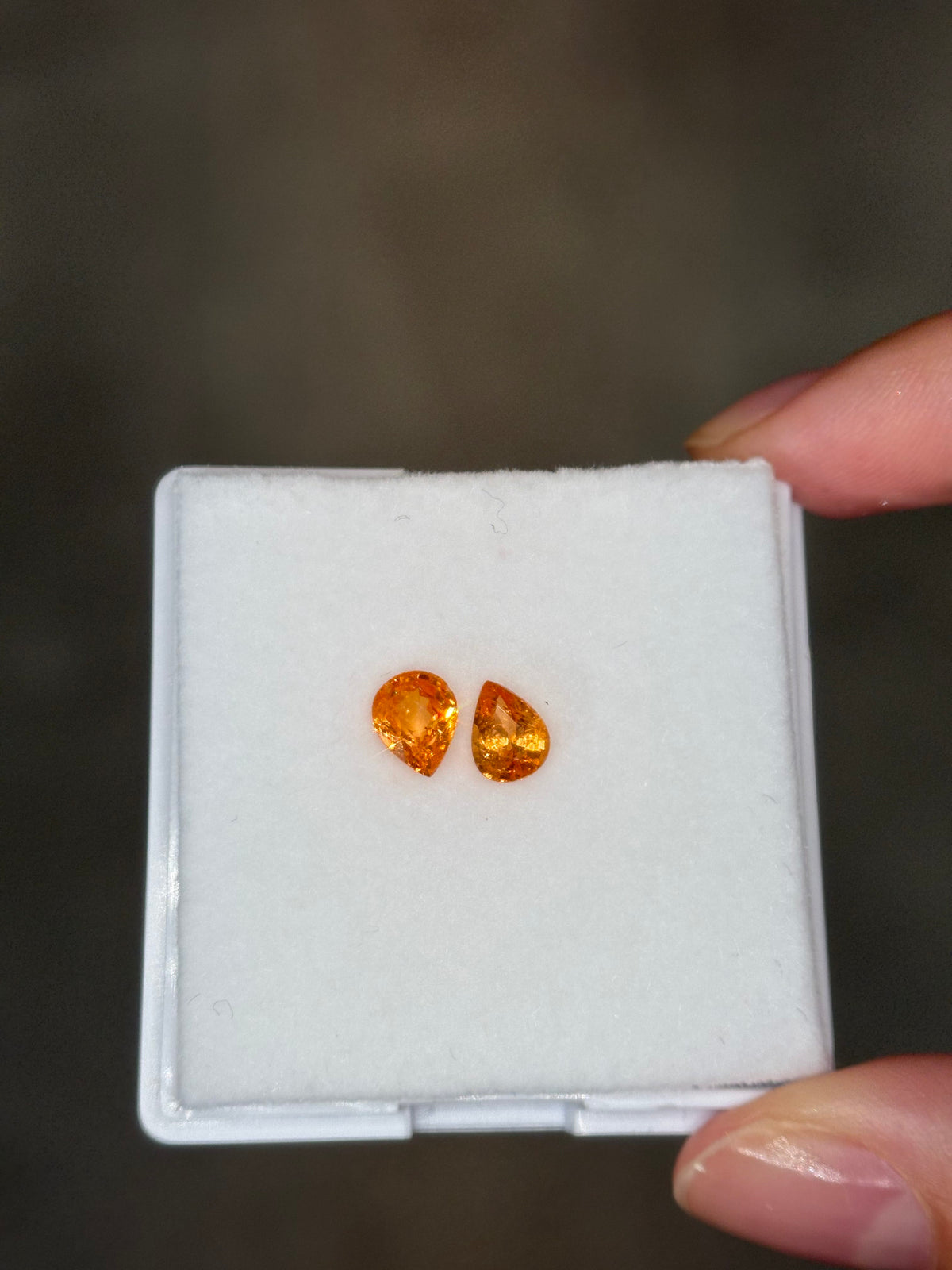Luxury Promise 1.80ct Fanta Spessartine Pear PAIR DXBCS5786