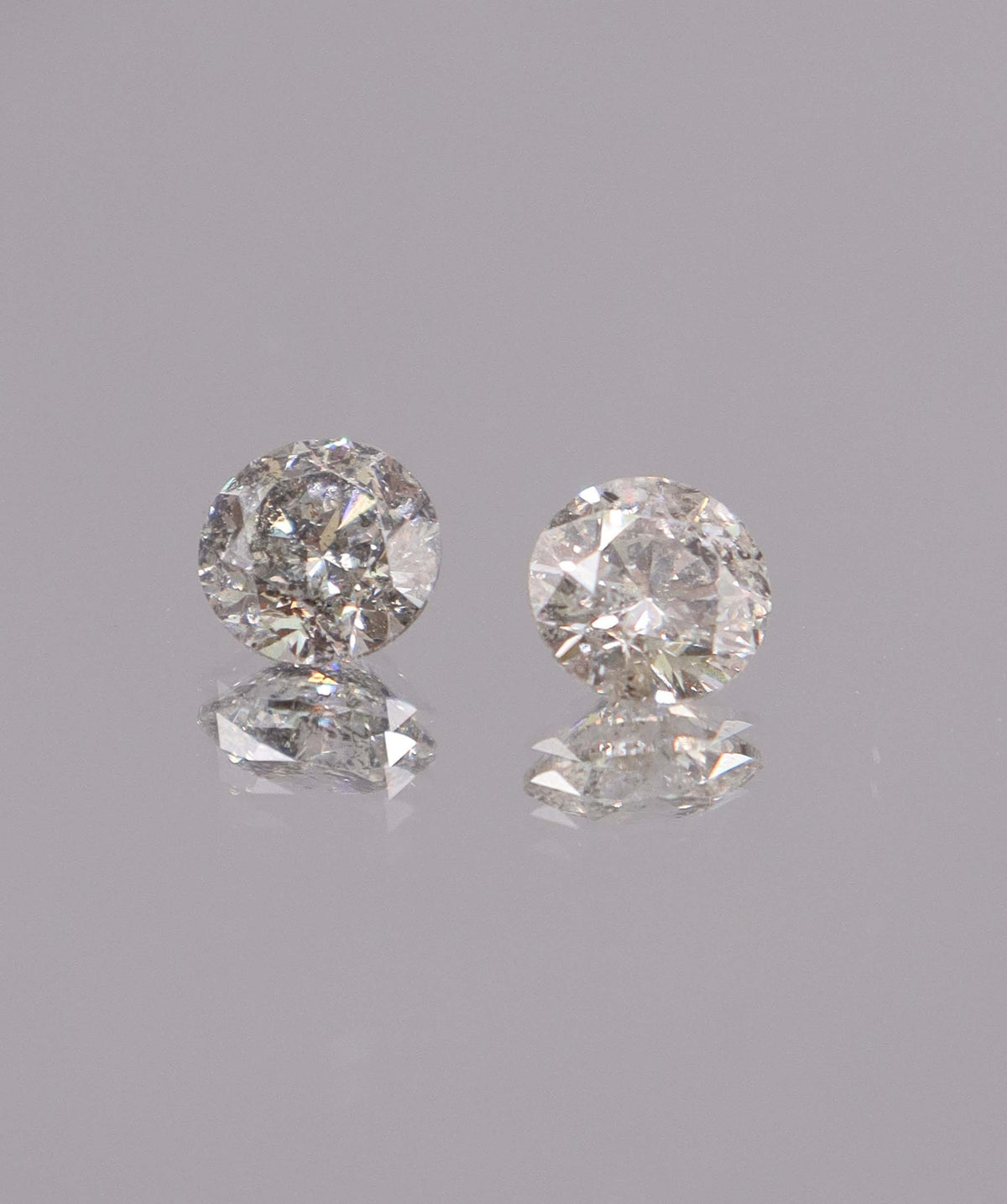 Luxury Promise 1.98ct D-G COMMERCIAL ROUND DIAMOND PAIR DXBS6691