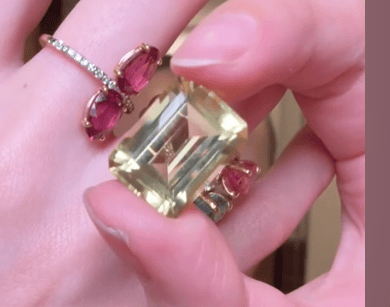 Luxury Promise 11.85ct Lemon Amethyst Emerald DXBCD1833