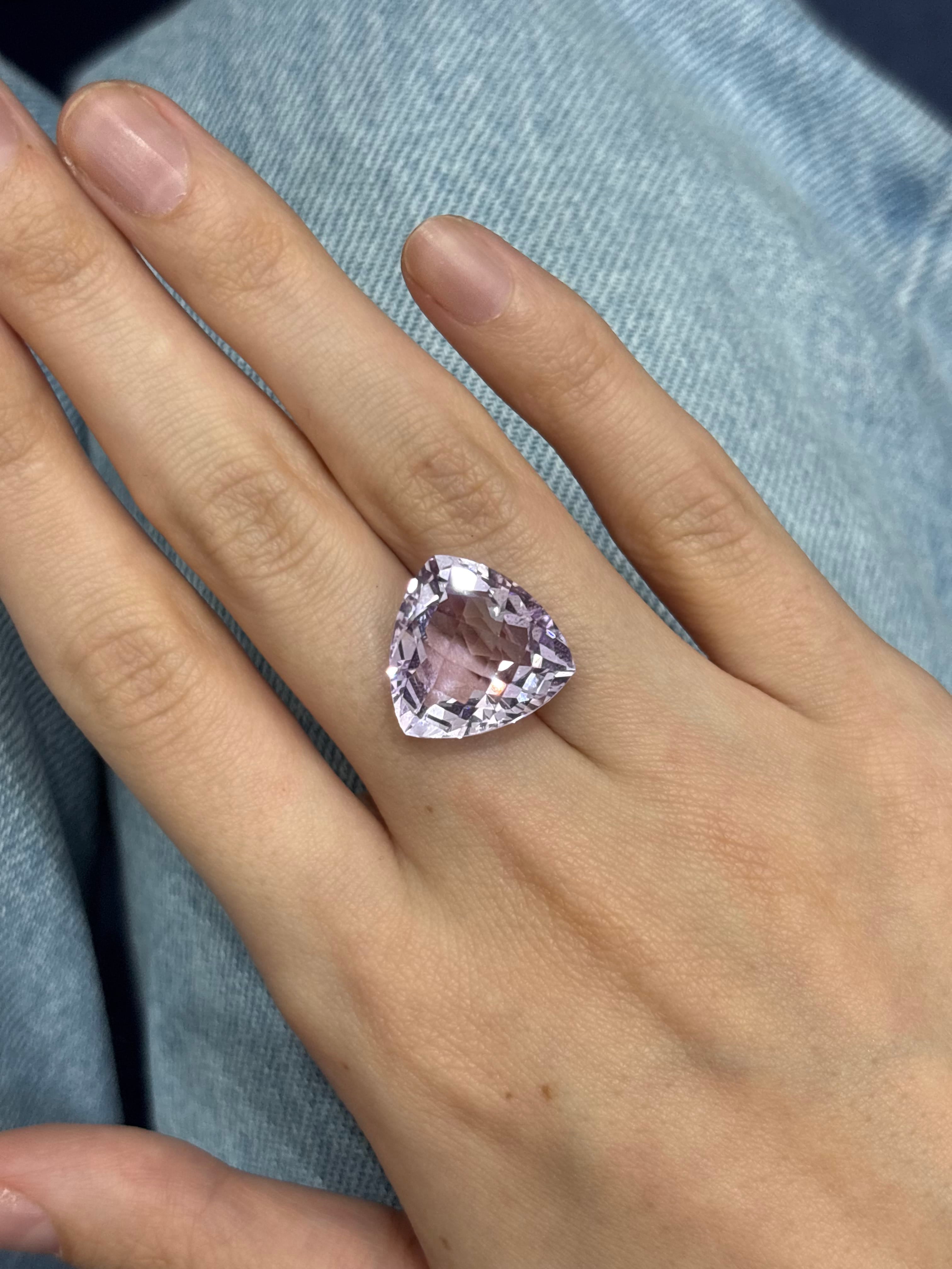 Luxury Promise 12.10ct Fantasy Trillion Lavender Amethyst  DXBCS5101