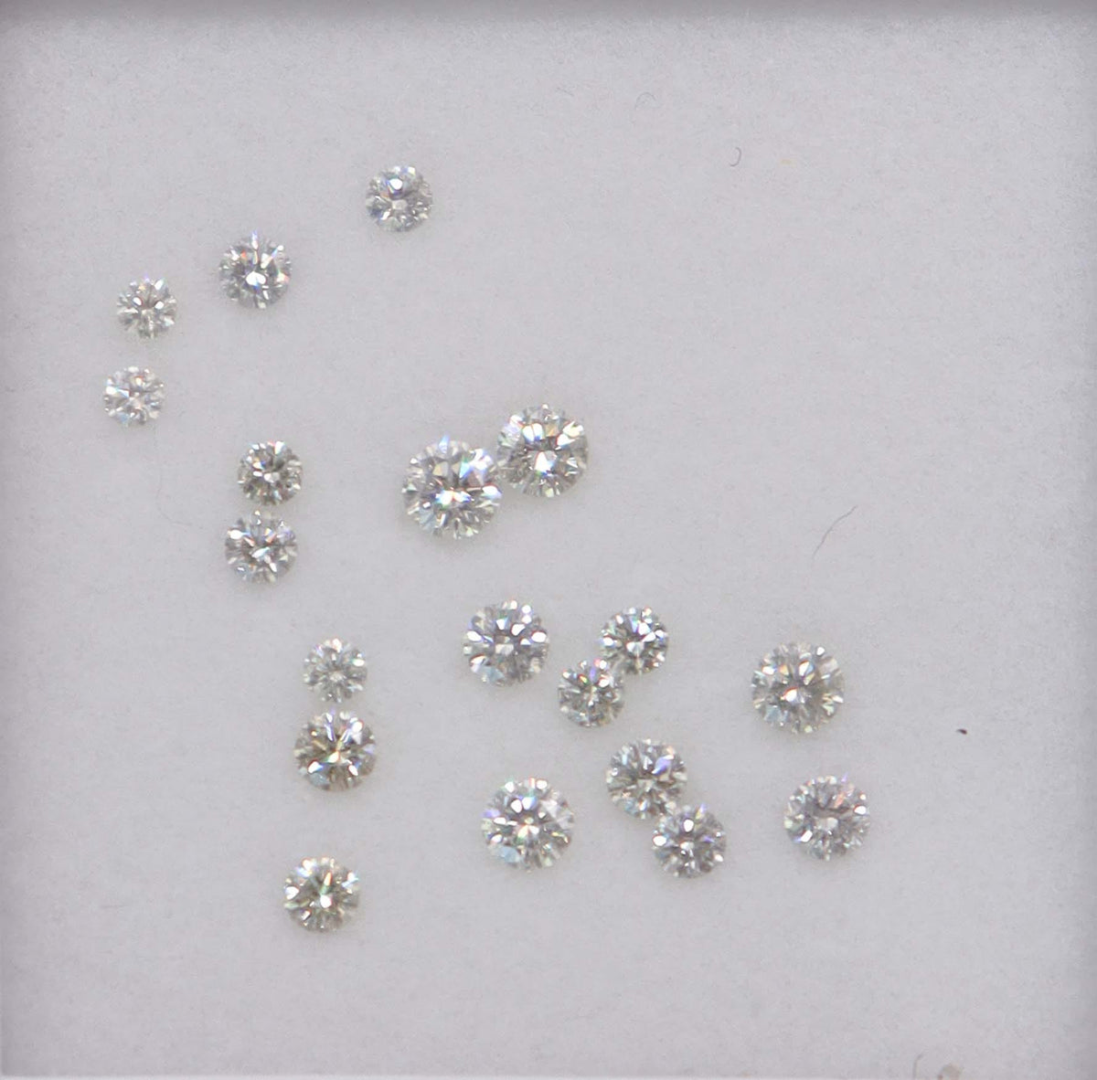 Luxury Promise 1ct PINK DIAMOND ROUND graduated ( 19pcs )DXBN0713