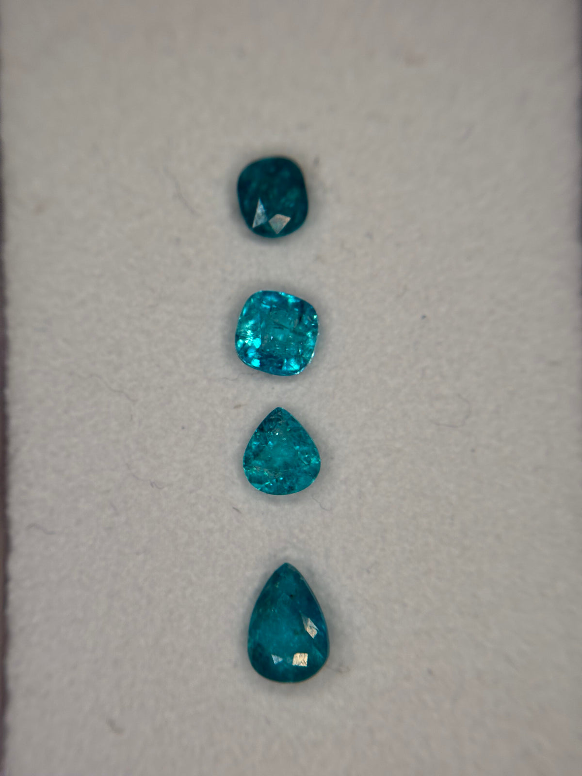Luxury Promise 2.13ct Exclusive Windex Blue Paraiba Ethiopia Set 4 pcs  THAIC0698