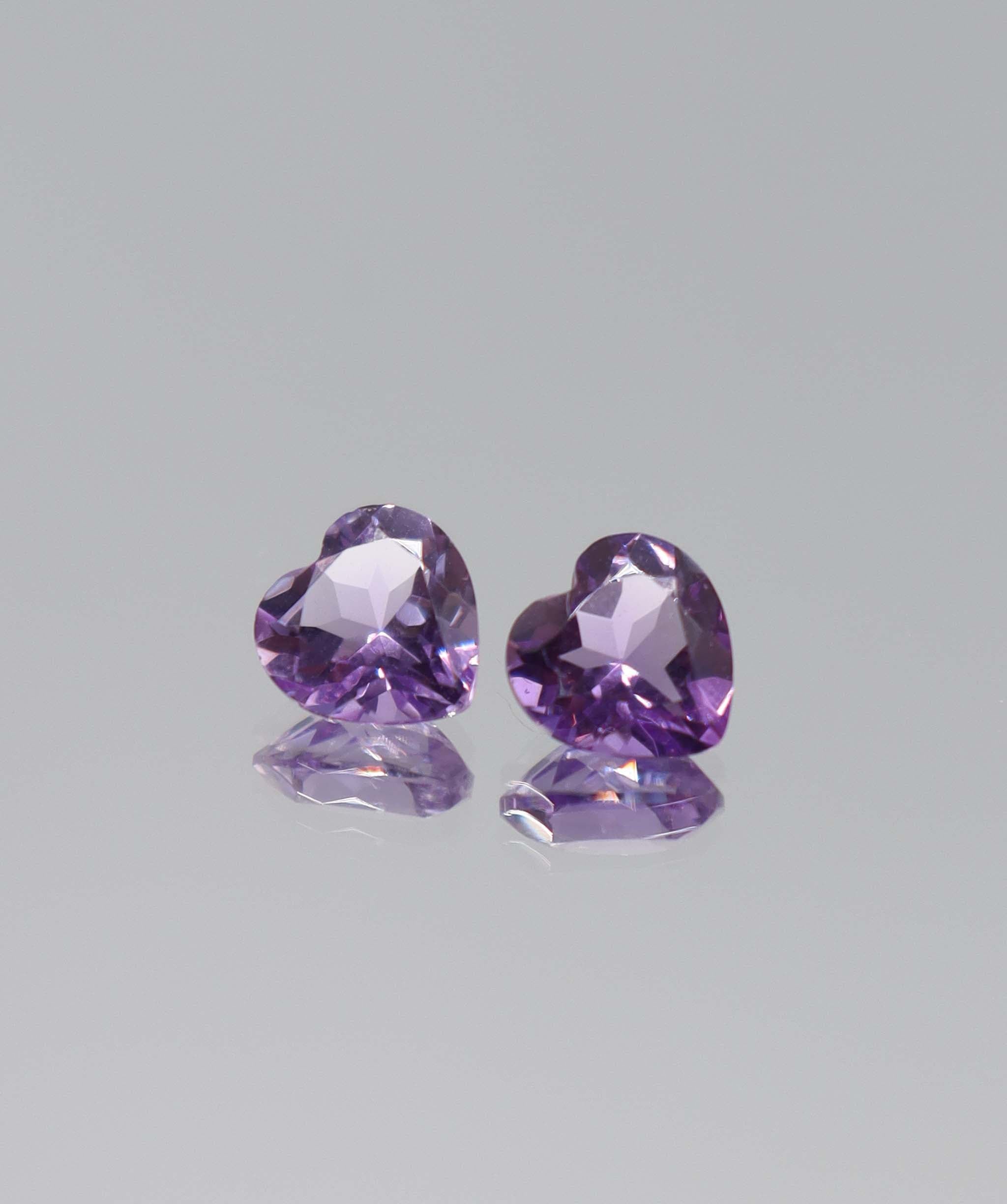 Luxury Promise 2.15ct  Amethyst 2 heart DXBCS6119