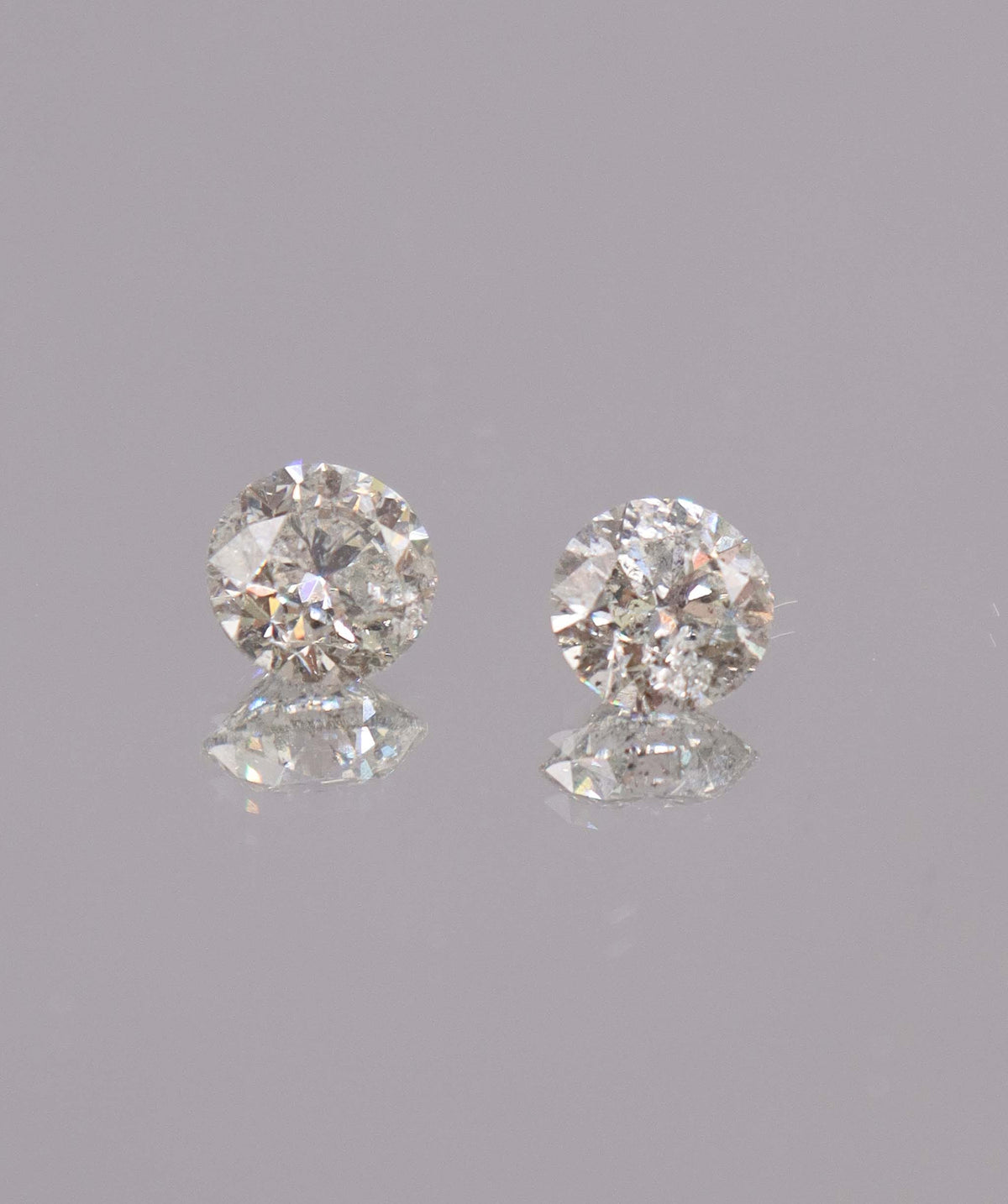 Luxury Promise 2.33CT D-G COMMERCIAL ROUND DIAMOND PAIR DXBCS6842